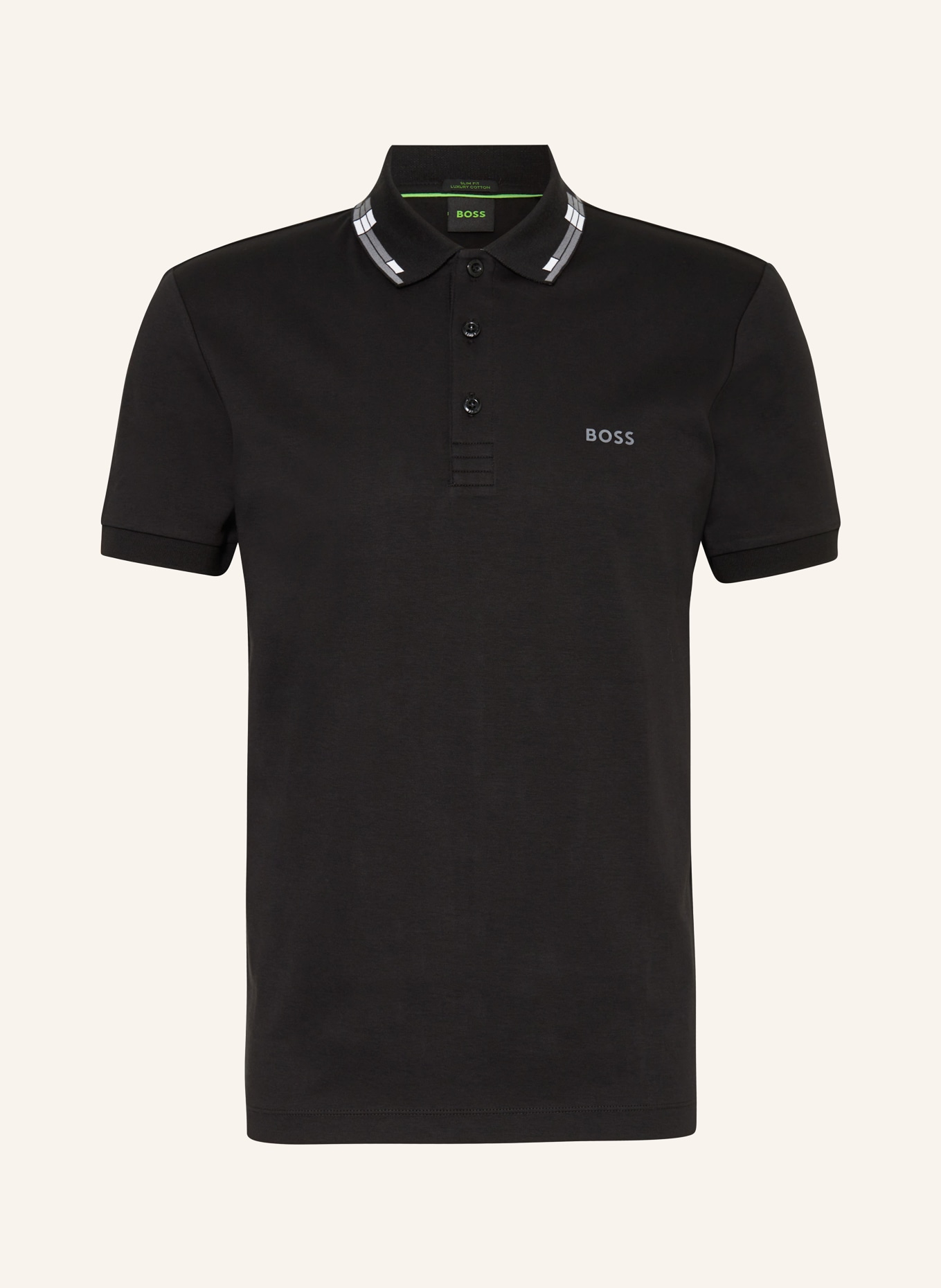 BOSS Jersey polo shirt PAULE, Color: BLACK (Image 1)