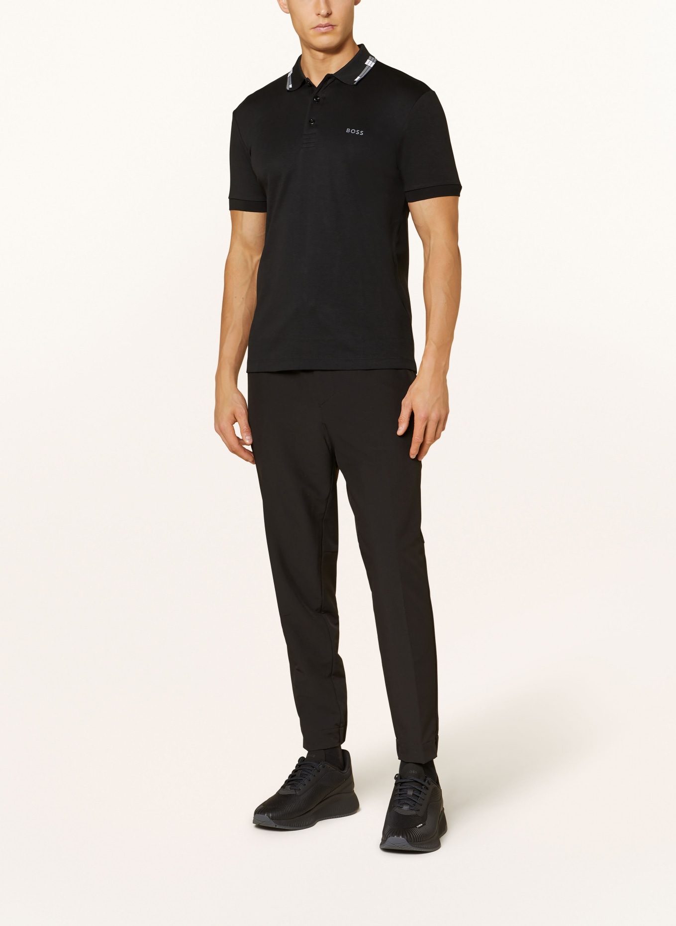 BOSS Jersey polo shirt PAULE, Color: BLACK (Image 2)