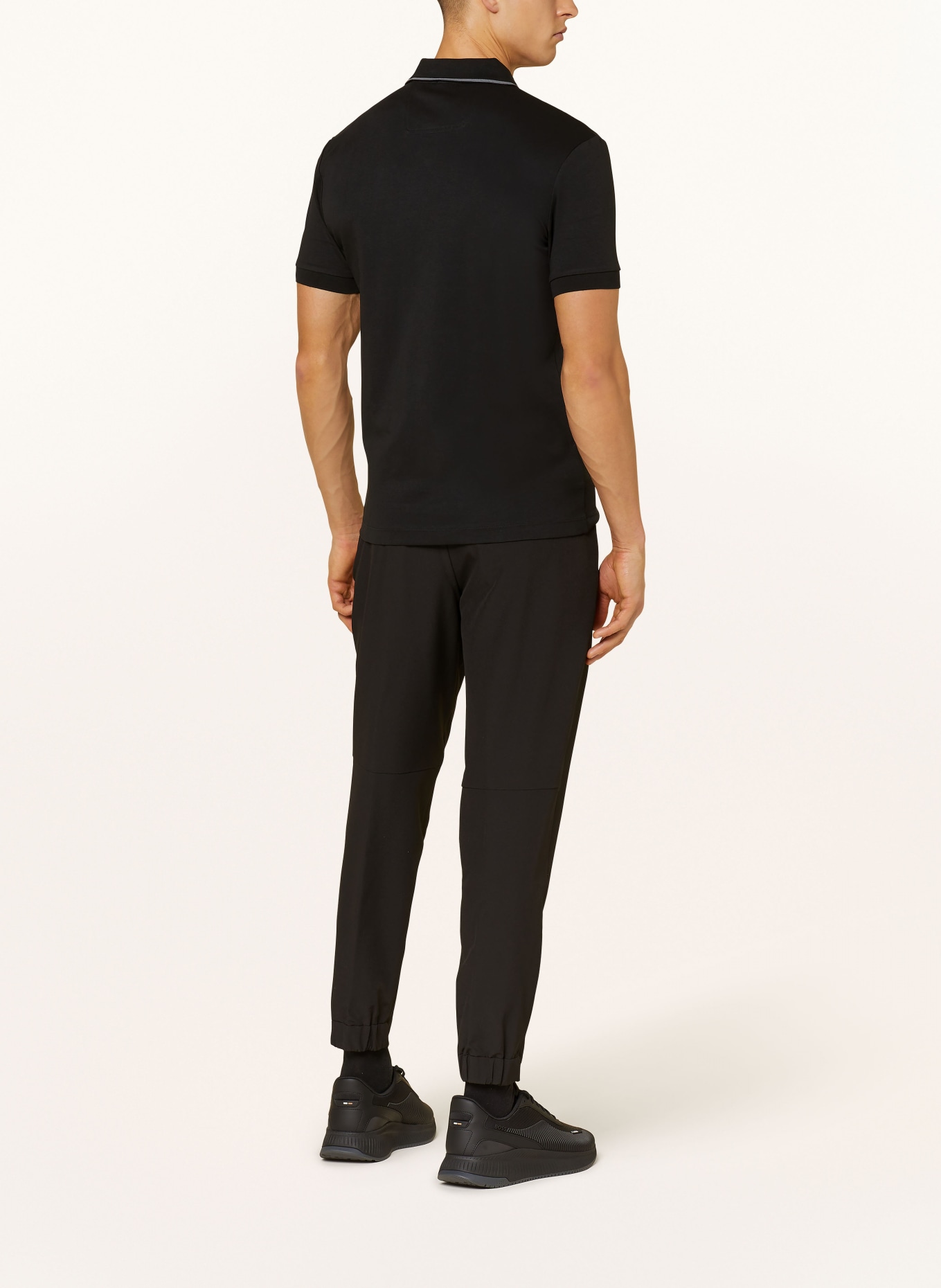 BOSS Jersey polo shirt PAULE, Color: BLACK (Image 3)