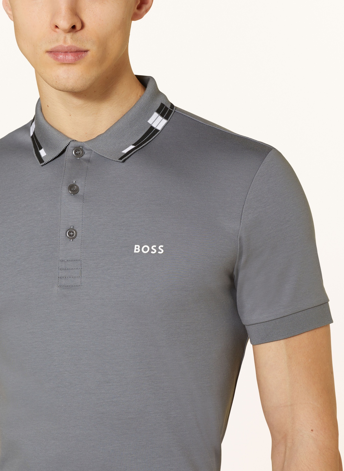 BOSS Jersey-Poloshirt PAULE, Farbe: GRAU (Bild 4)