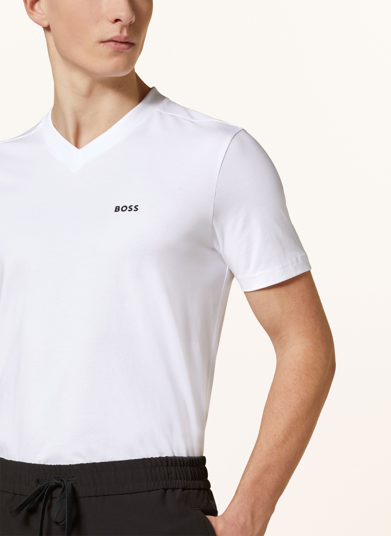 BOSS T-shirt, Color: WHITE/ BLACK (Image 4)