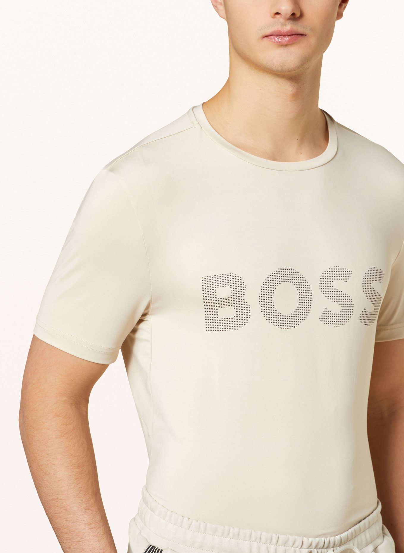 BOSS Funkční tričko ACTIVE, Barva: BÉŽOVÁ (Obrázek 4)