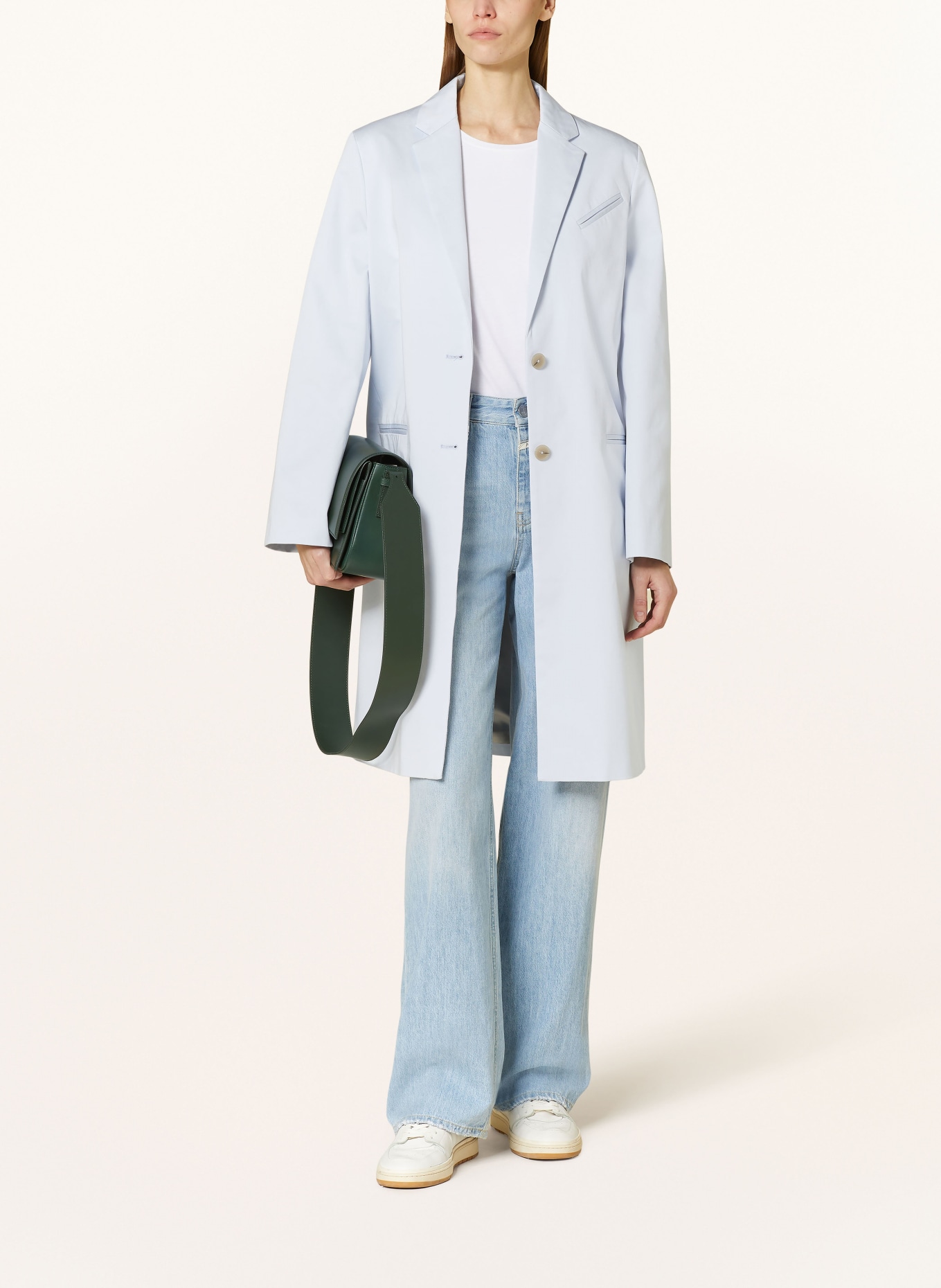 Hellblauer Mantel Babyblau Mantel Outfit Hellblauer Mantel Lang