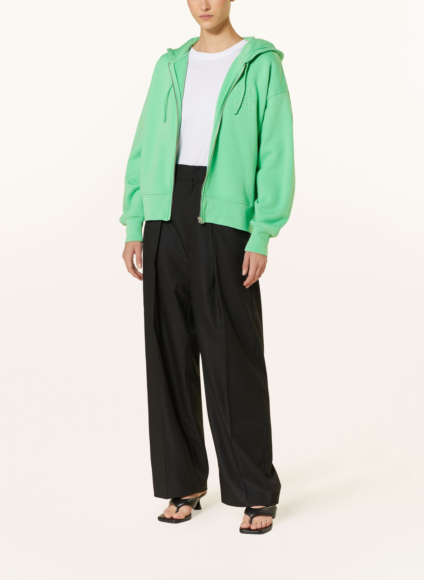 CLOSED Sweat jacket, Color: LIGHT GREEN (Image 2)