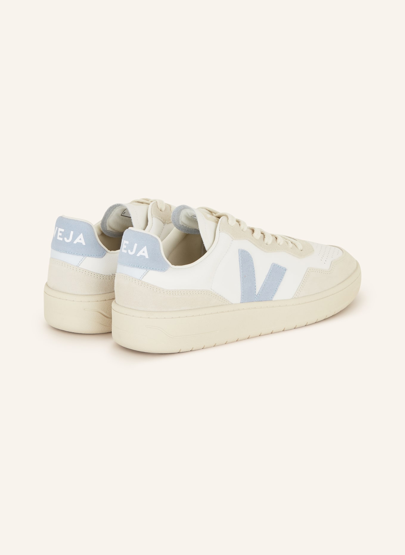 VEJA Sneakers V-90, Color: WHITE/ LIGHT BLUE/ CREAM (Image 2)