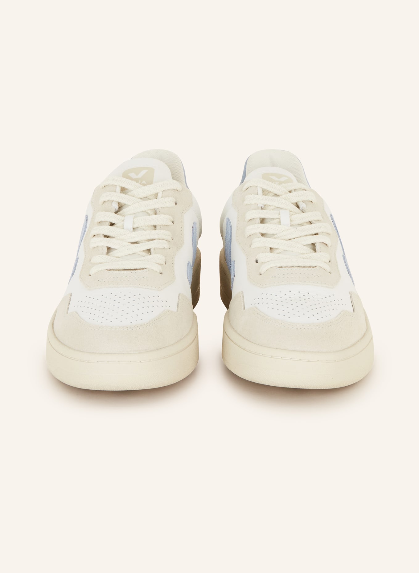 VEJA Sneakers V-90, Color: WHITE/ LIGHT BLUE/ CREAM (Image 3)