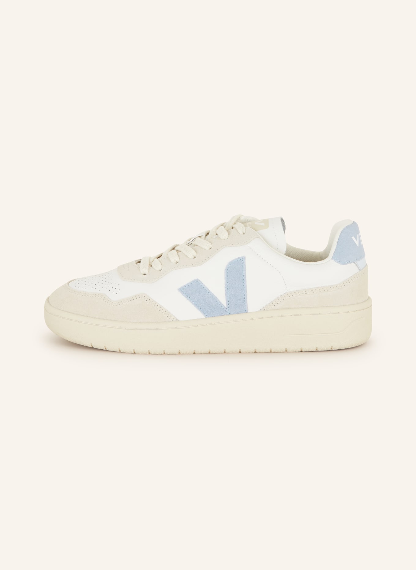 VEJA Sneakers V-90, Color: WHITE/ LIGHT BLUE/ CREAM (Image 4)