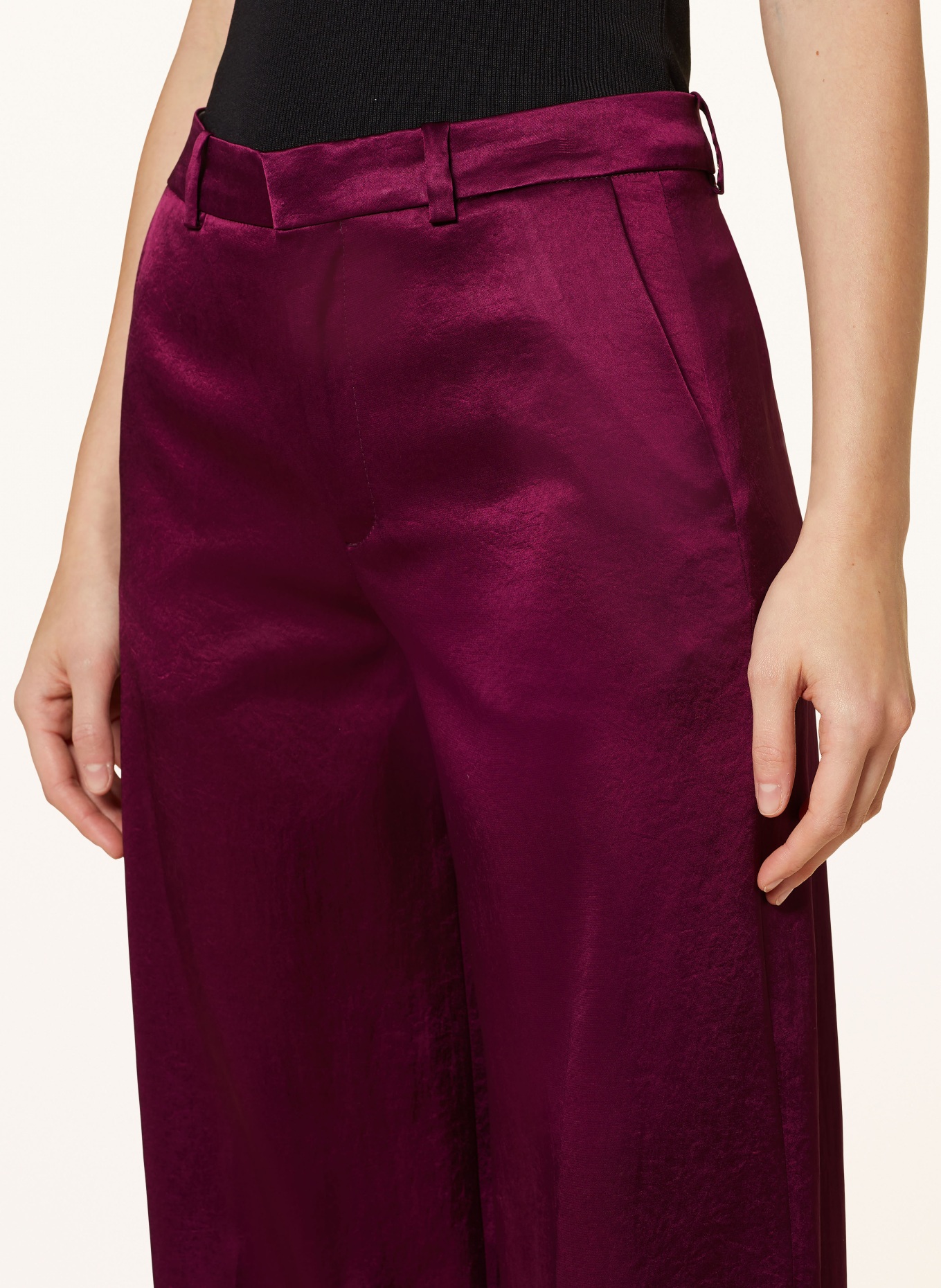 DRYKORN Satin trousers DESK, Color: PURPLE (Image 5)