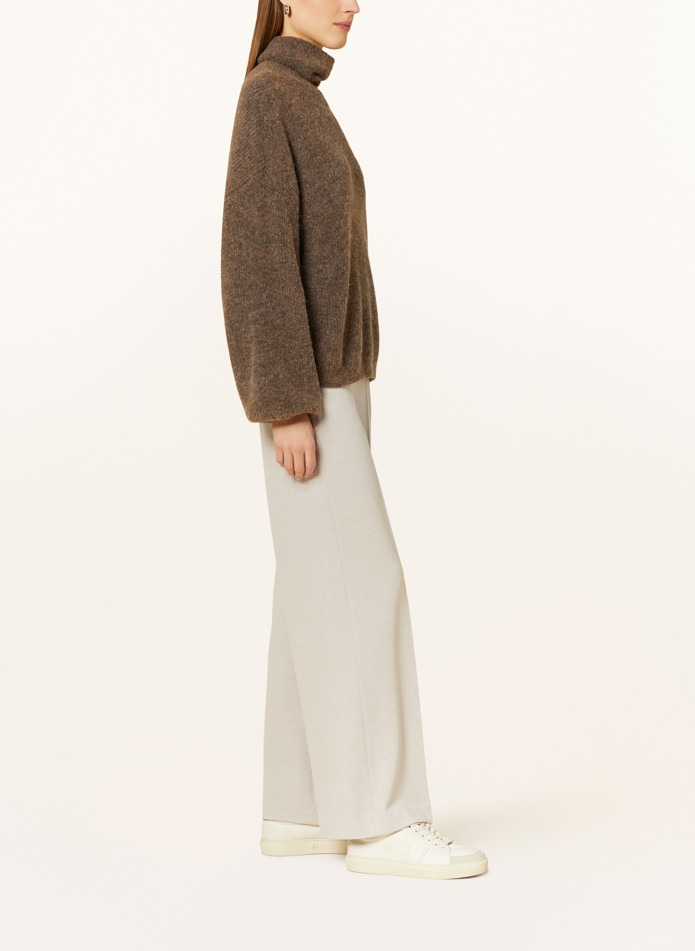 DRYKORN Wide leg trousers BEFORE, Color: LIGHT BROWN (Image 4)