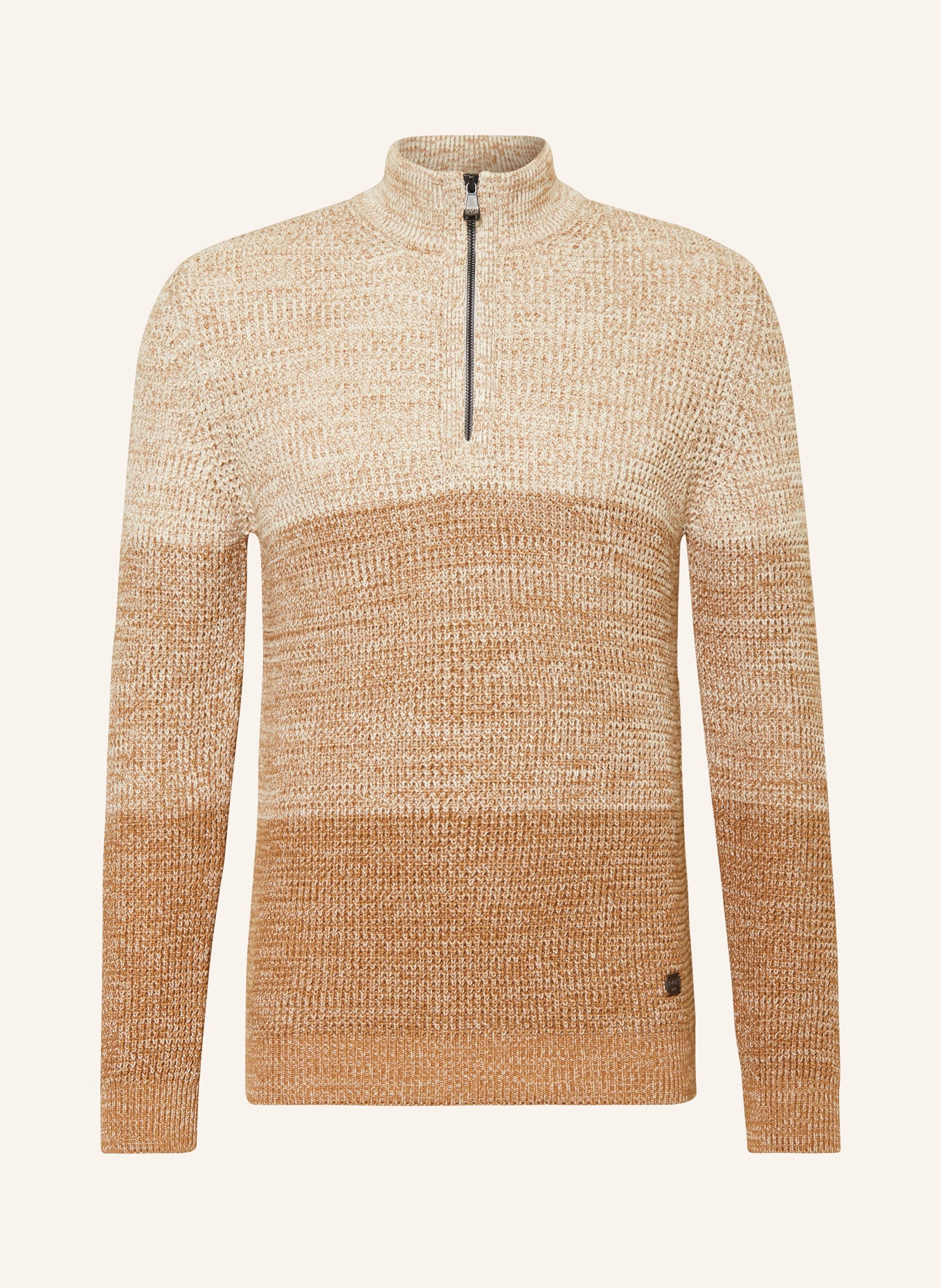 JOOP! JEANS Half-zip sweater DAMIANO, Color: BEIGE/ BROWN (Image 1)