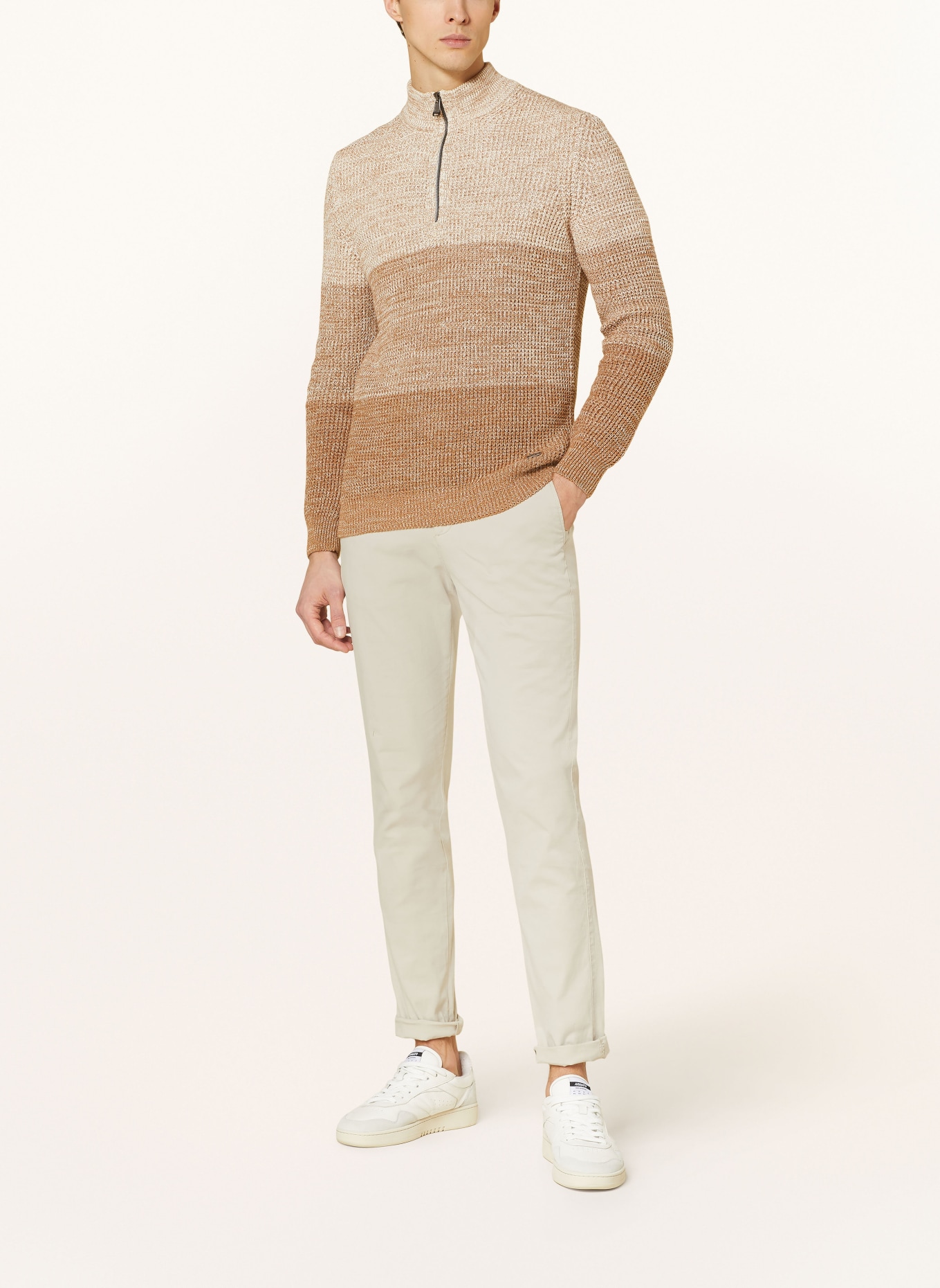 JOOP! JEANS Half-zip sweater DAMIANO, Color: BEIGE/ BROWN (Image 2)