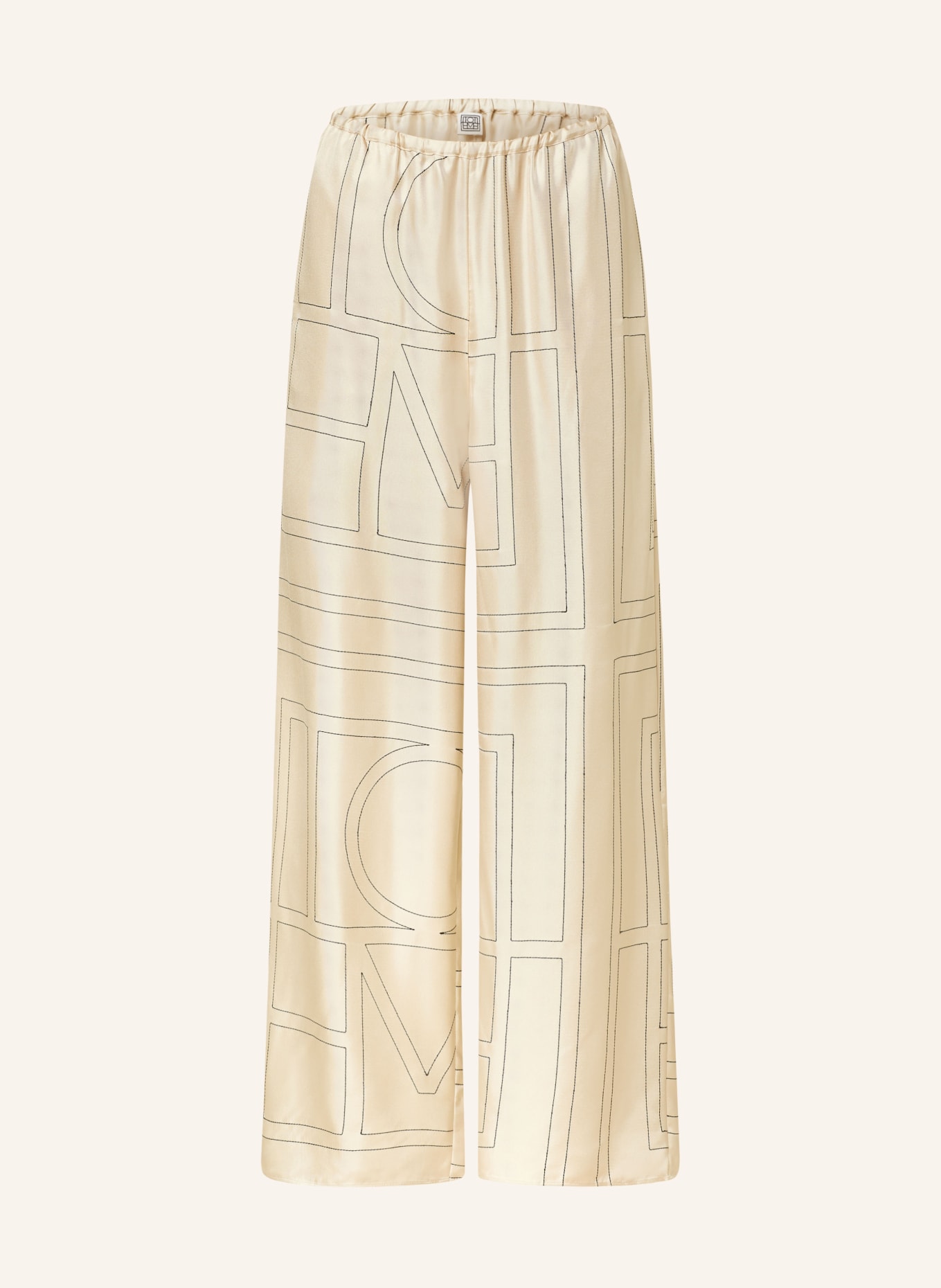 TOTEME Seidenhose, Farbe: BEIGE/ SCHWARZ (Bild 1)