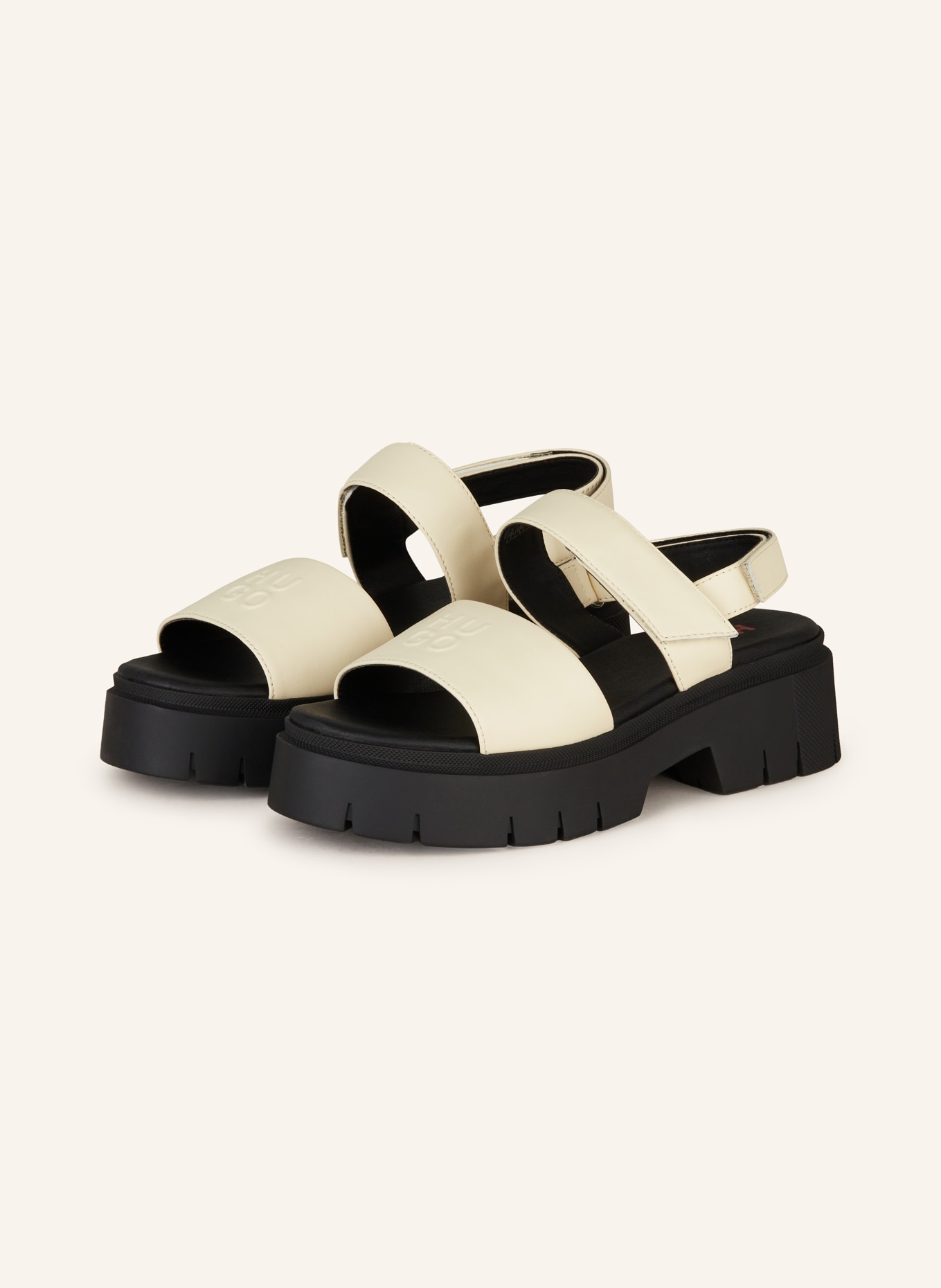 HUGO Platform sandals KRISSANDAL, Color: WHITE (Image 1)