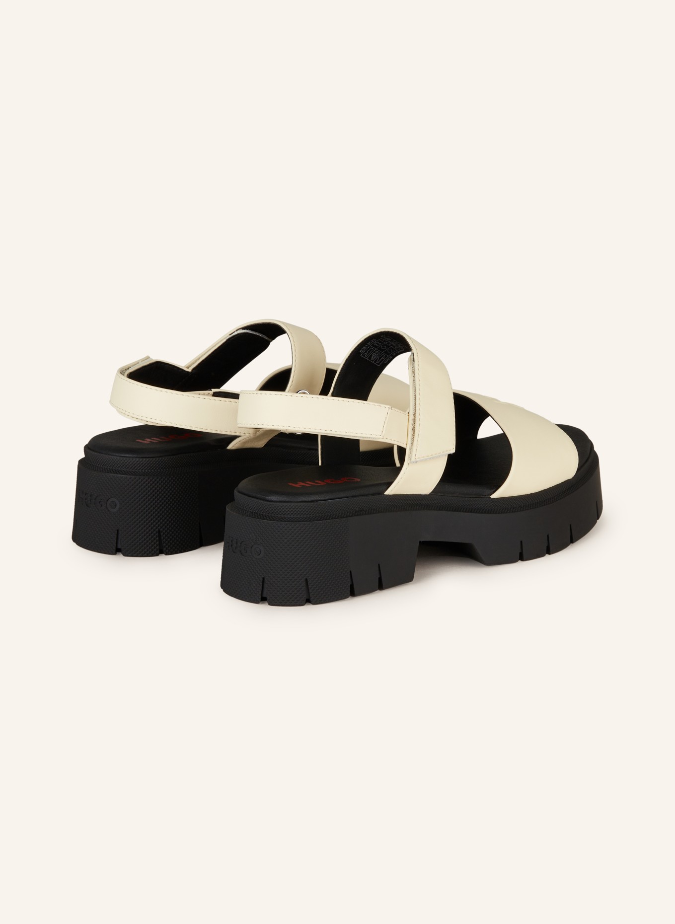 HUGO Platform sandals KRISSANDAL, Color: WHITE (Image 2)