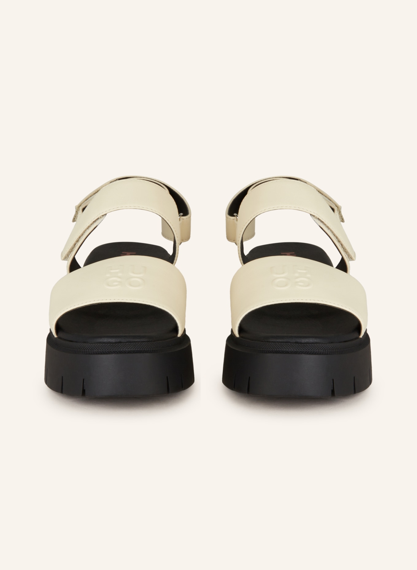 HUGO Platform sandals KRISSANDAL, Color: WHITE (Image 3)