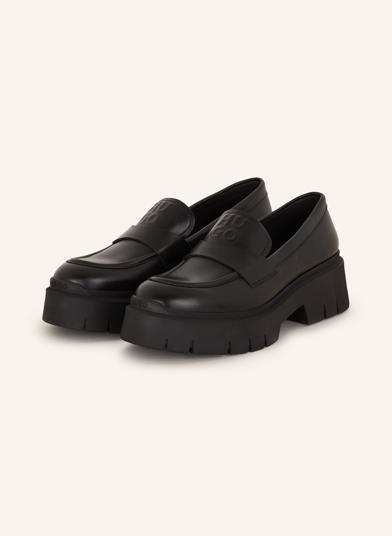 HUGO Platform loafers KRIS, Color: BLACK (Image 1)