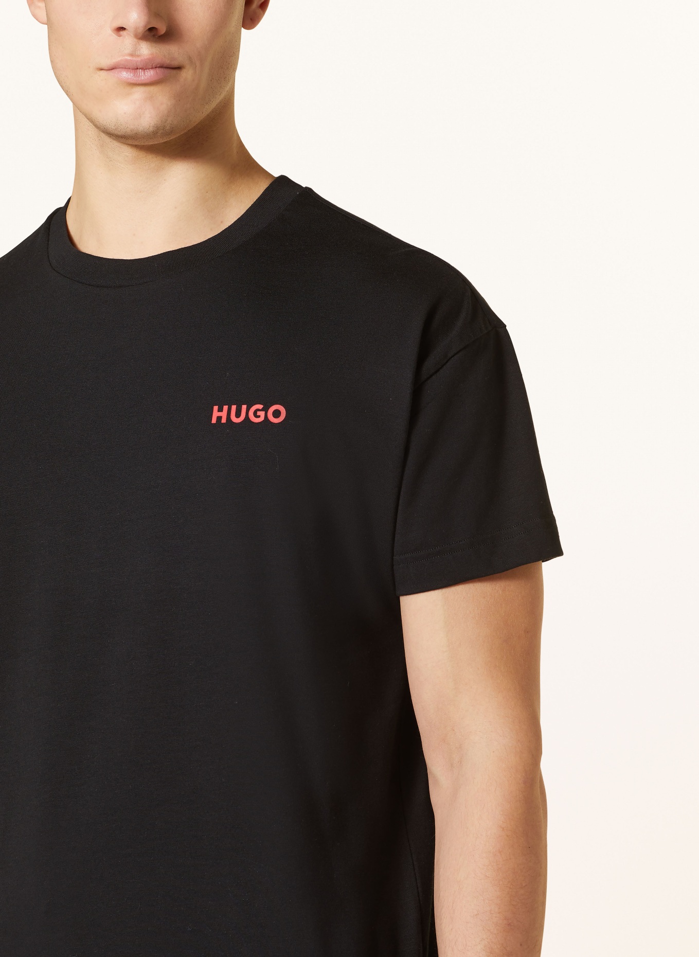 HUGO Pajama shirt FLAMES, Color: BLACK (Image 4)