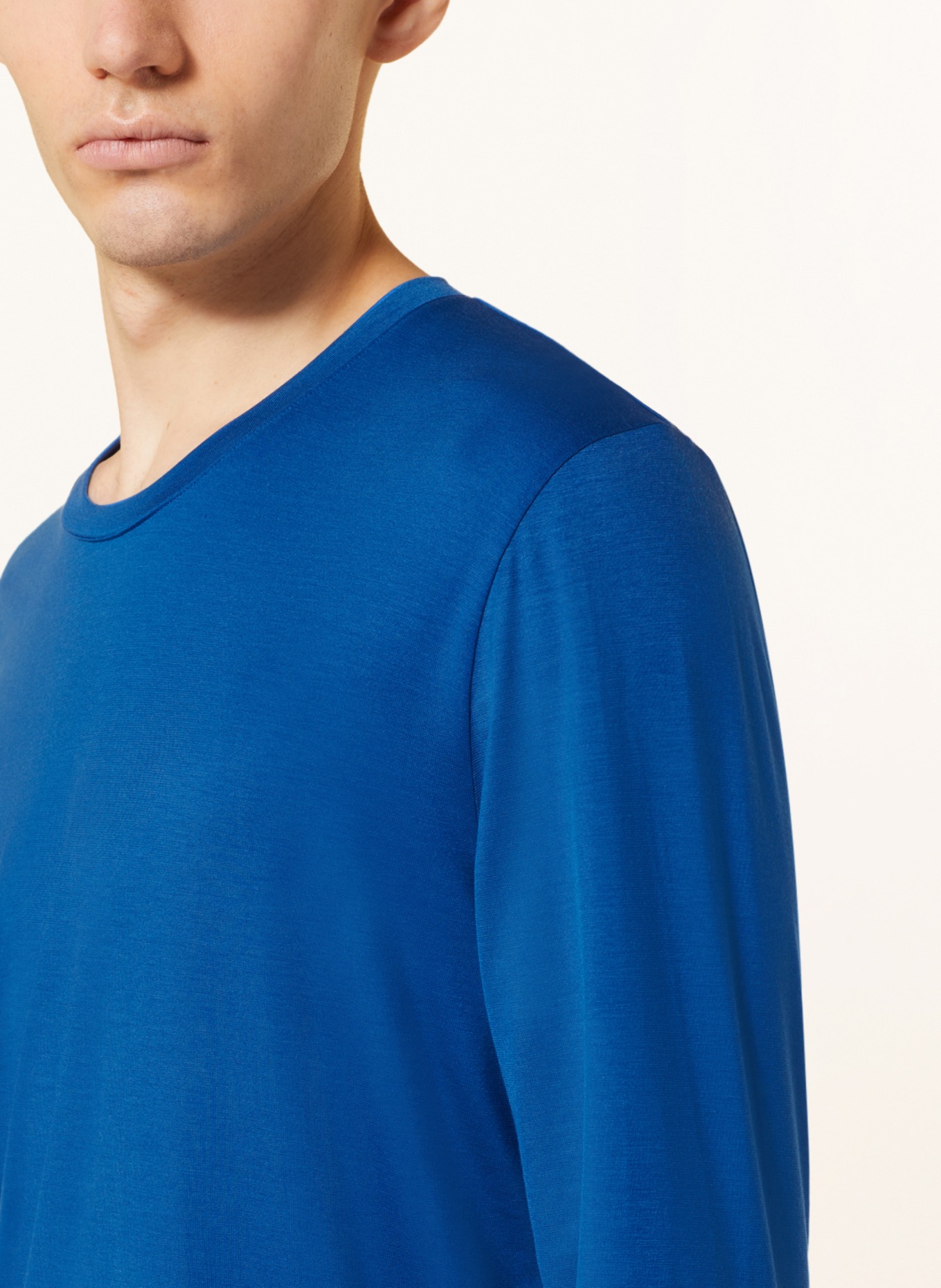 mey Pajama shirt series SELECTION, Color: BLUE (Image 4)