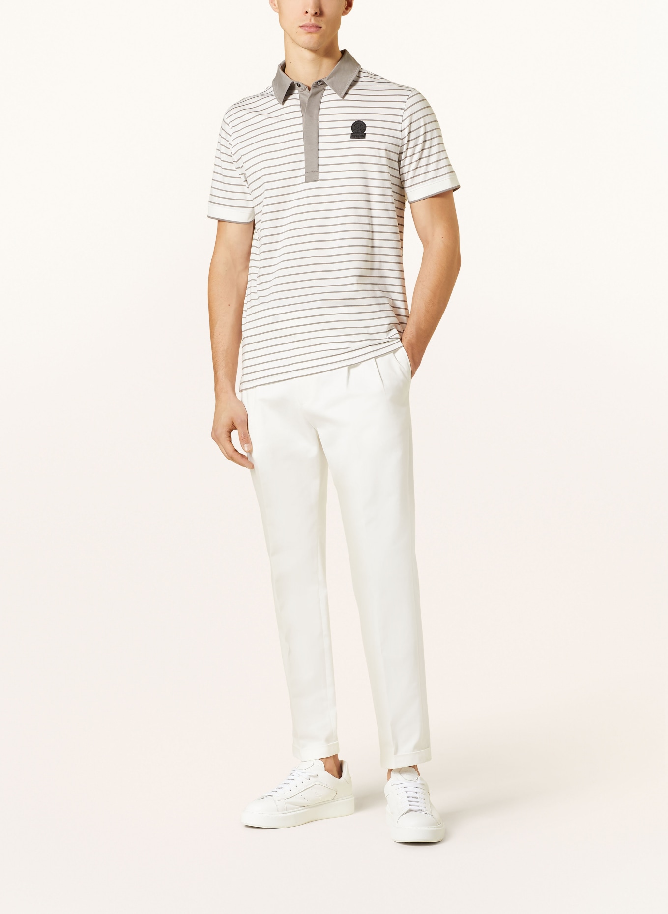 BOGNER Polo shirt DUNCAN regular fit, Color: WHITE/ TAUPE (Image 2)