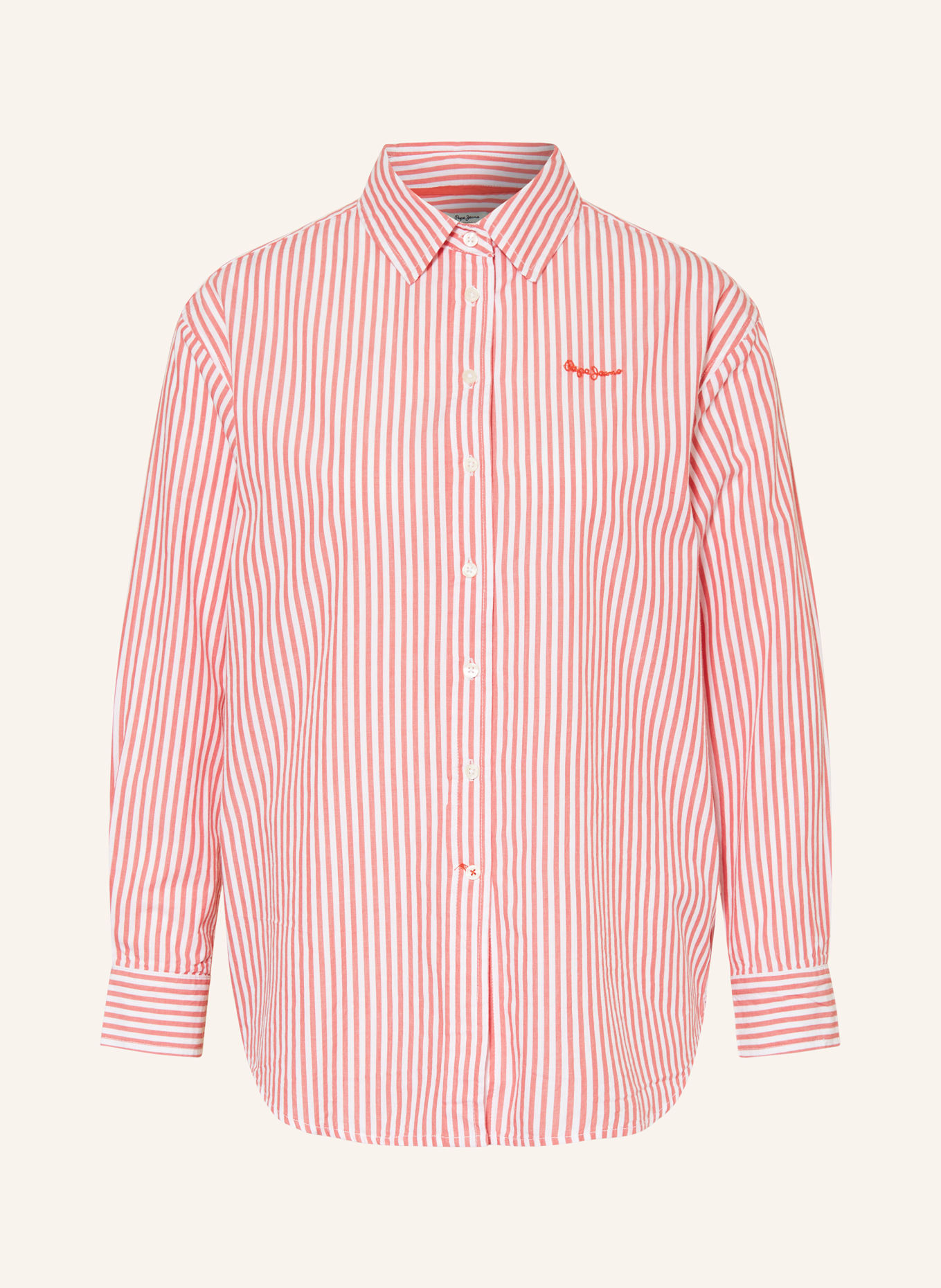 Pepe Jeans Shirt blouse BRYCE, Color: RED/ WHITE (Image 1)