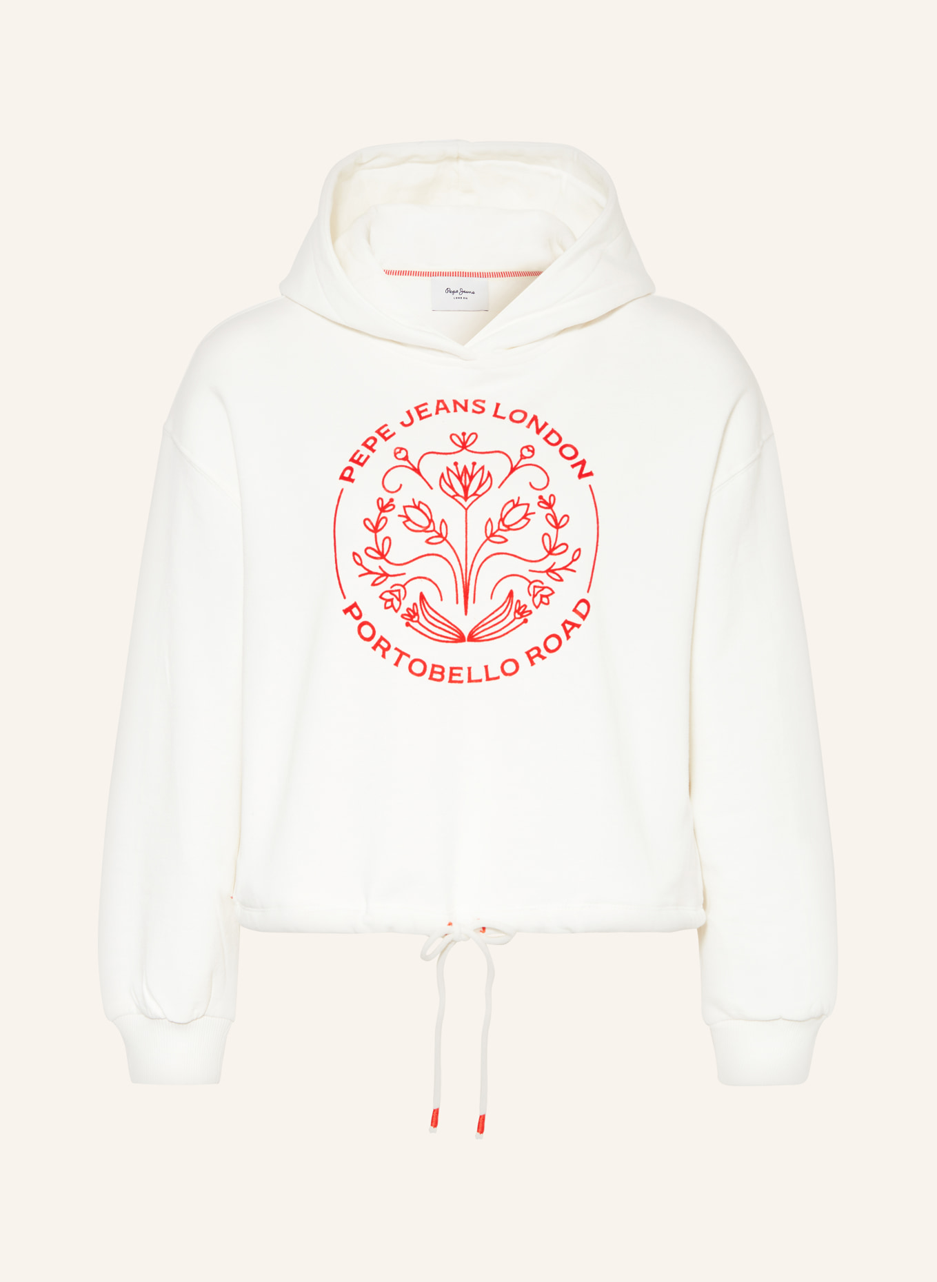 Pepe Jeans Hoodie HARIA, Color: WHITE/ RED (Image 1)