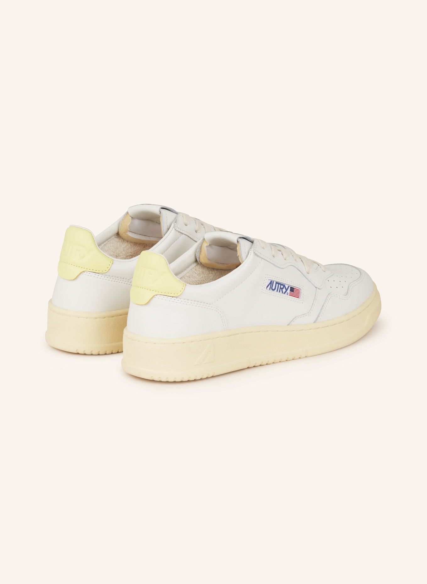 AUTRY Sneakers MEDALIST LOW, Color: WHITE/ YELLOW (Image 2)