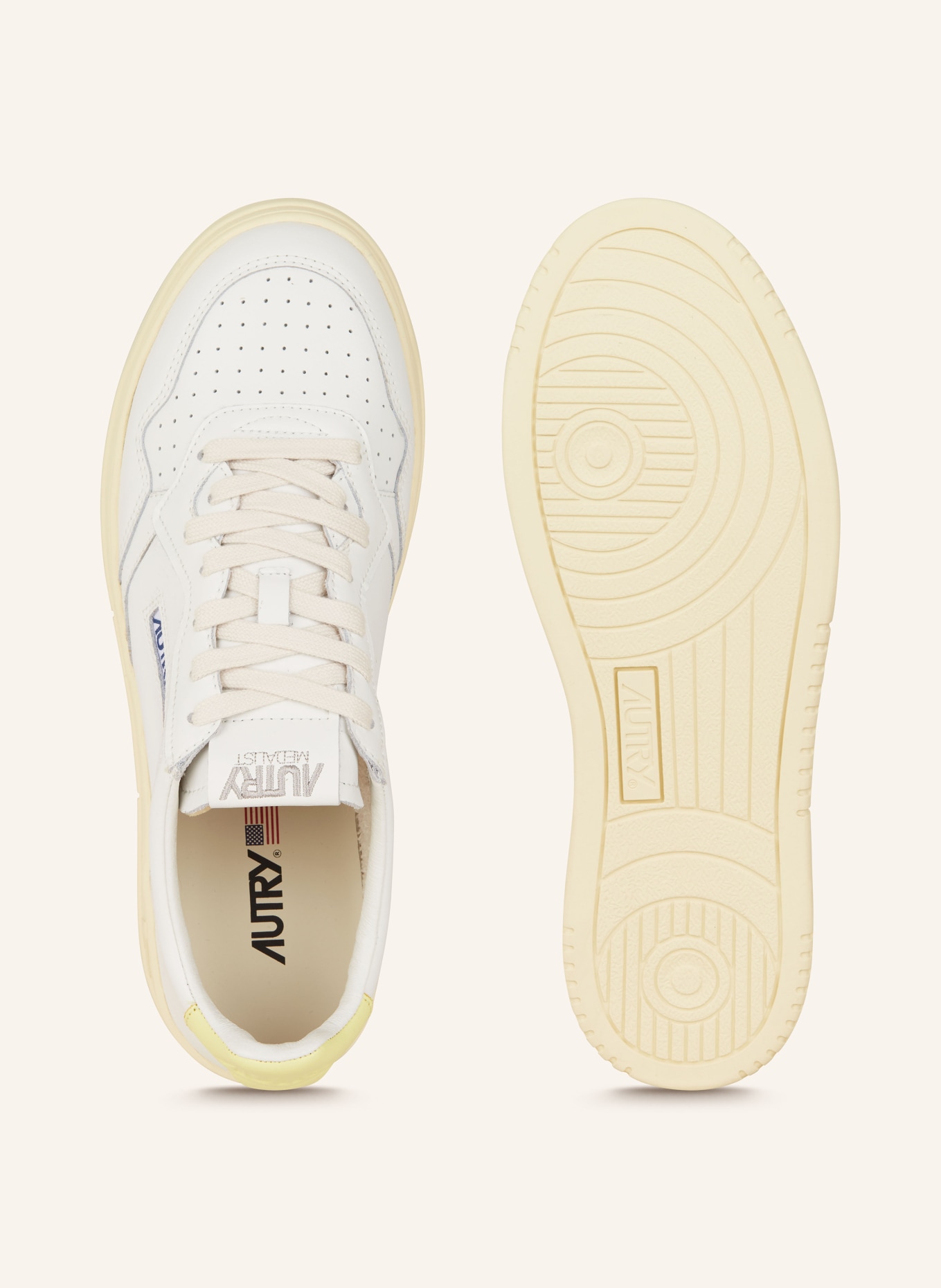 AUTRY Sneakers MEDALIST LOW, Color: WHITE/ YELLOW (Image 5)