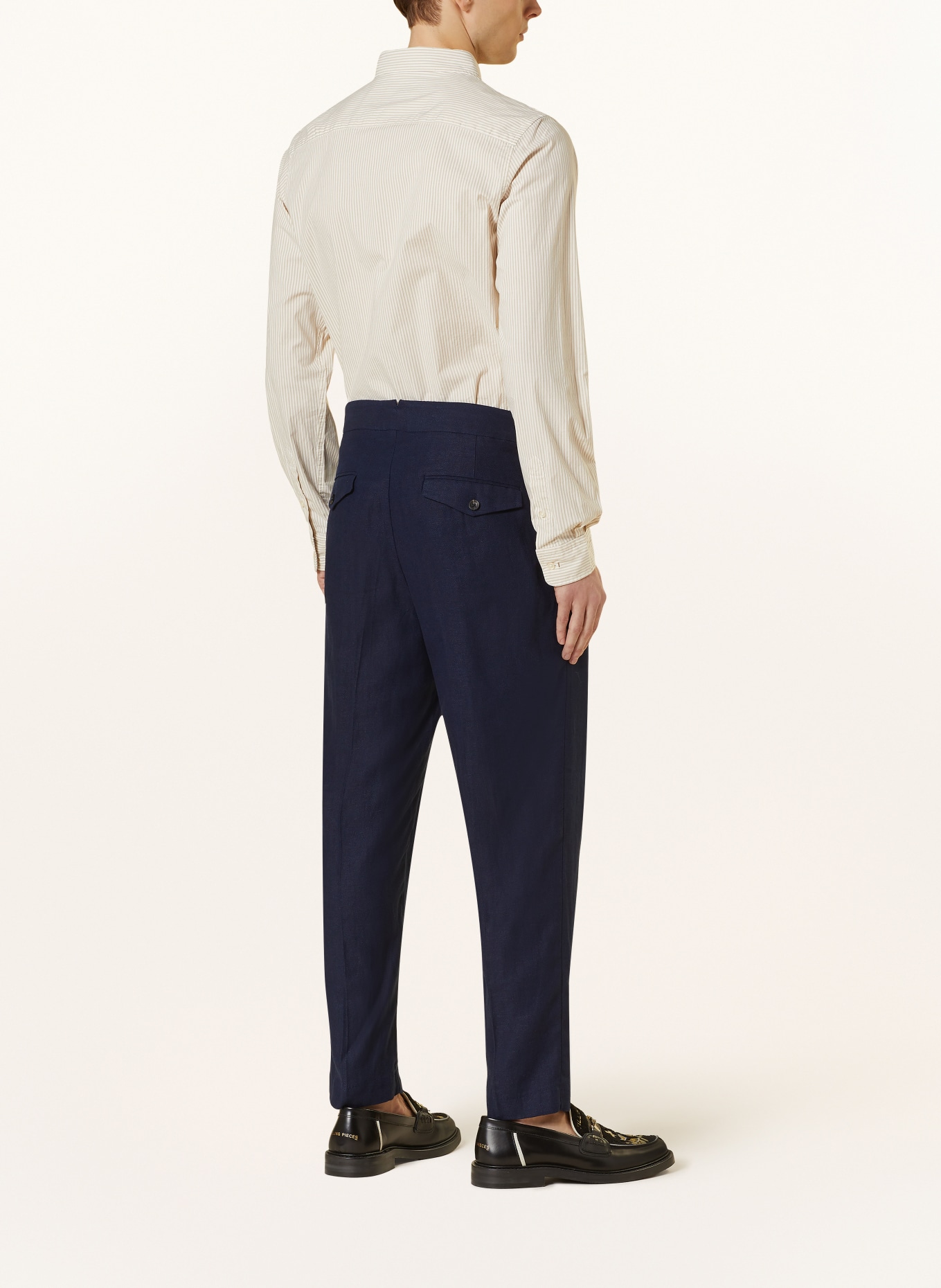 SCOTCH & SODA Suit trousers SEASONAL tapered fit with linen, Color: DARK BLUE (Image 3)