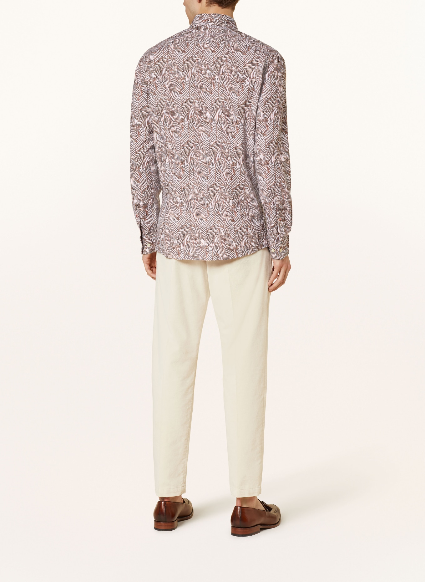 CINQUE Shirt CISTEVEN slim fit, Color: BROWN/ LIGHT GRAY (Image 3)