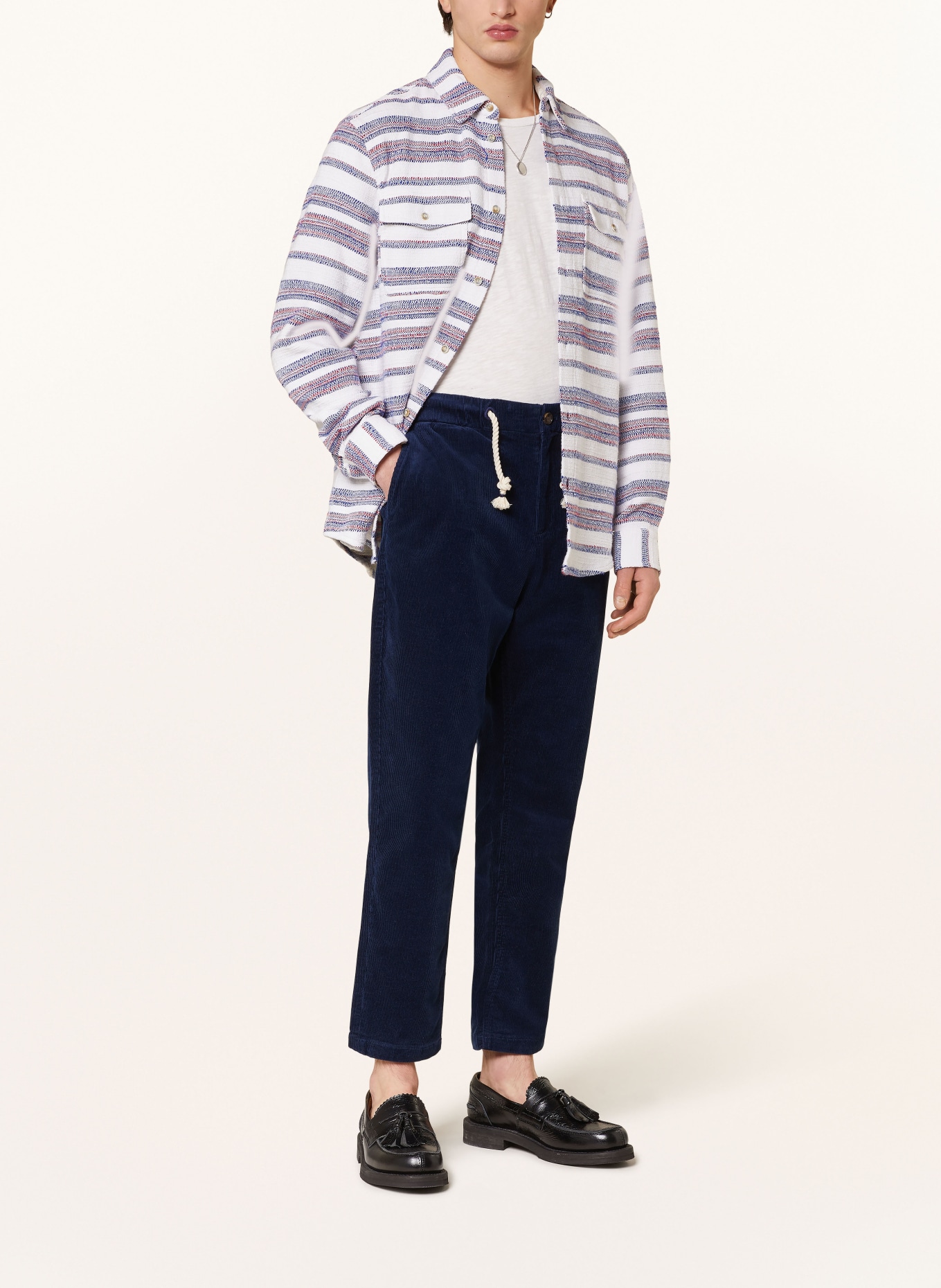 SCOTCH & SODA Corduroy trousers regular tapered fit, Color: DARK BLUE (Image 2)