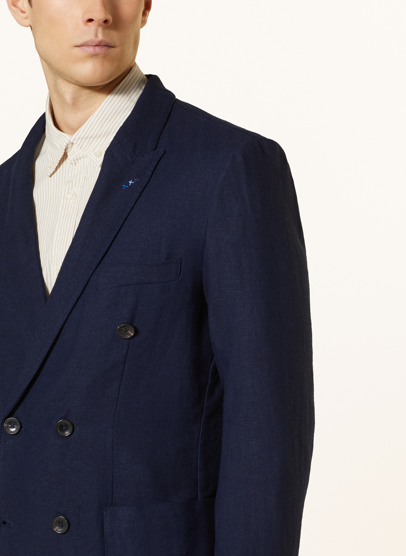 SCOTCH & SODA Suit jacket extra slim fit with linen, Color: DARK BLUE (Image 5)
