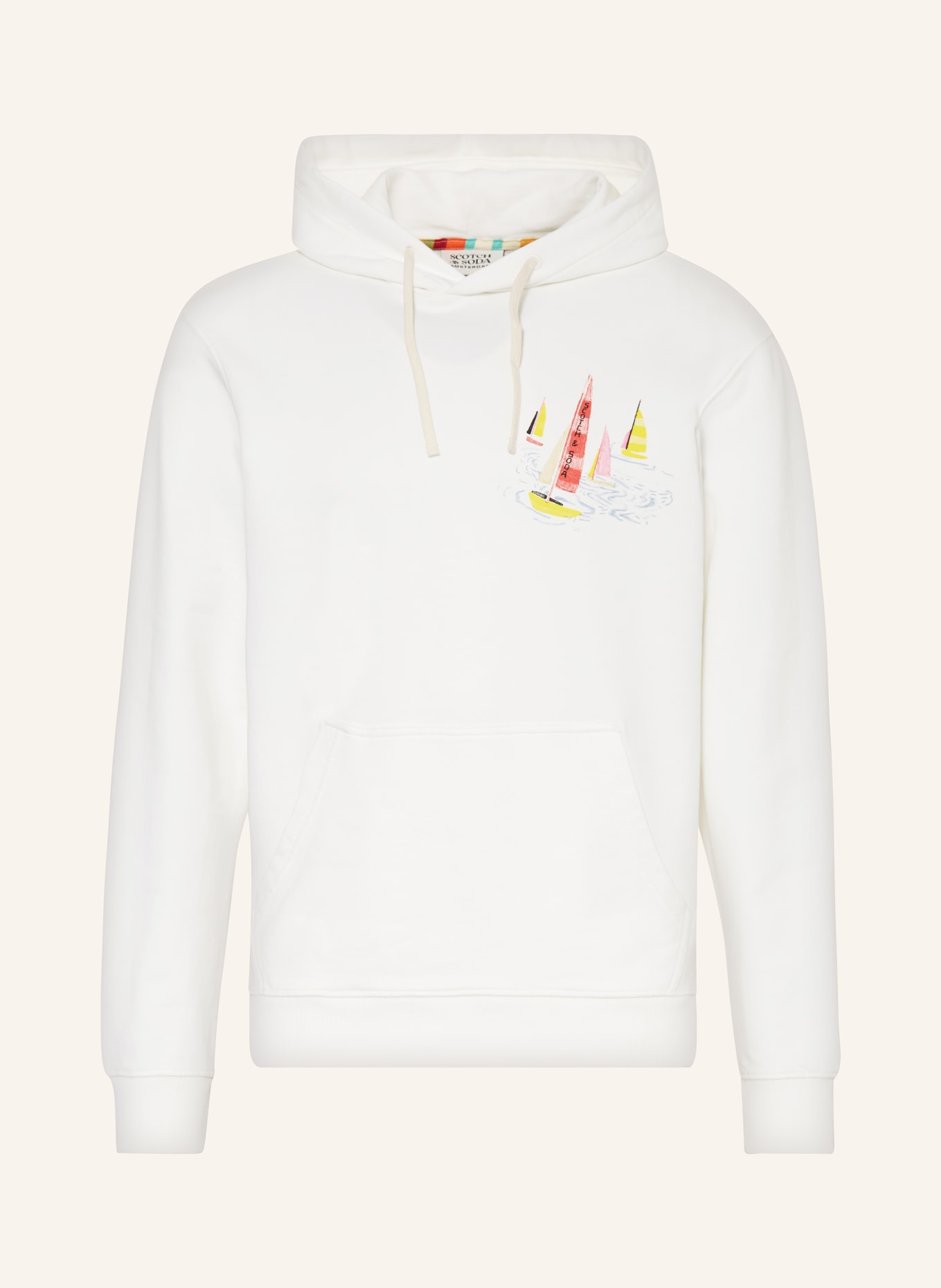 SCOTCH & SODA Hoodie, Color: WHITE/ RED (Image 1)