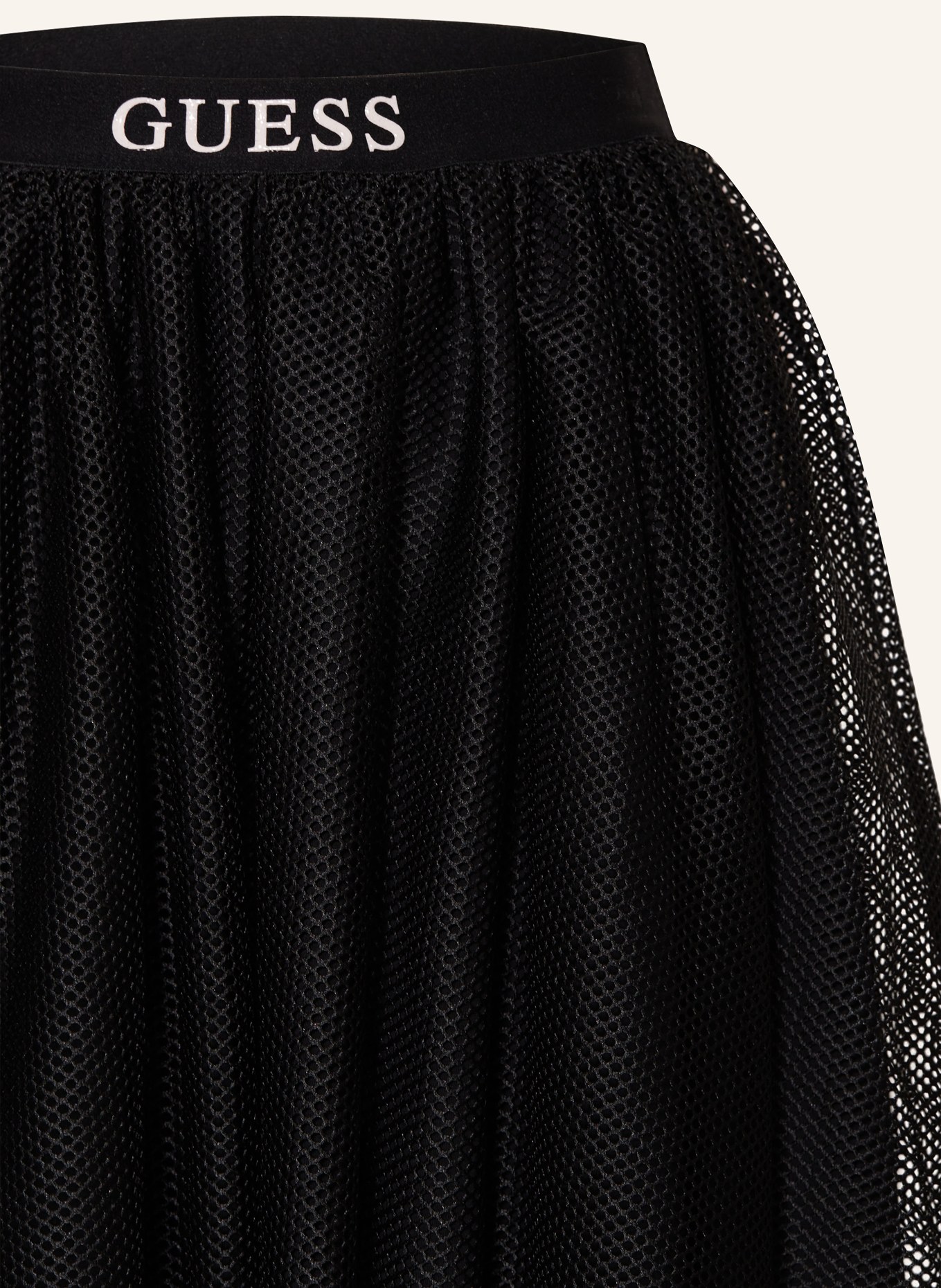 GUESS Síťovaná sukně, Barva: ČERNÁ (Obrázek 3)