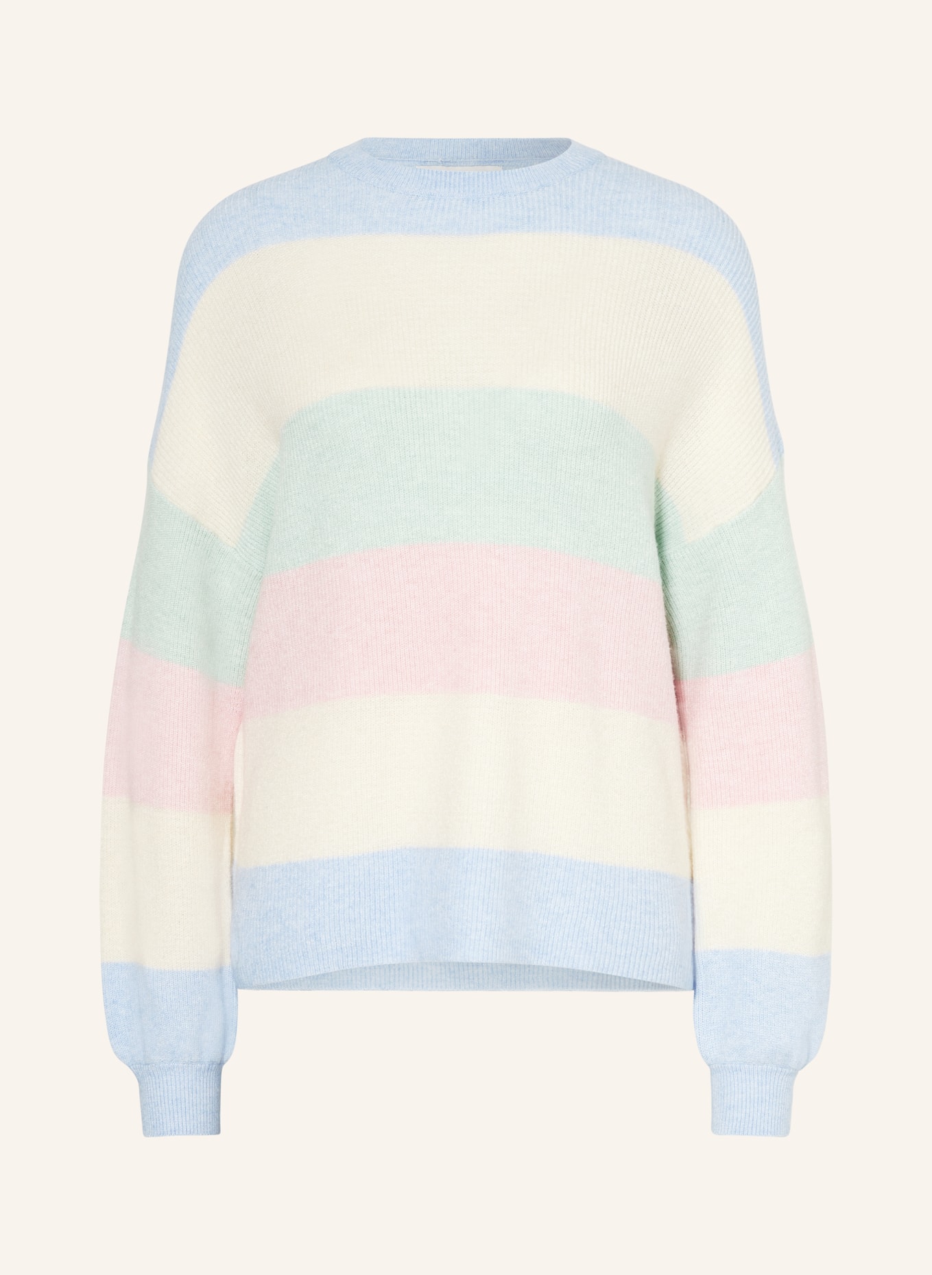 ONLY Sweater, Color: LIGHT BLUE/ ECRU/ PINK (Image 1)