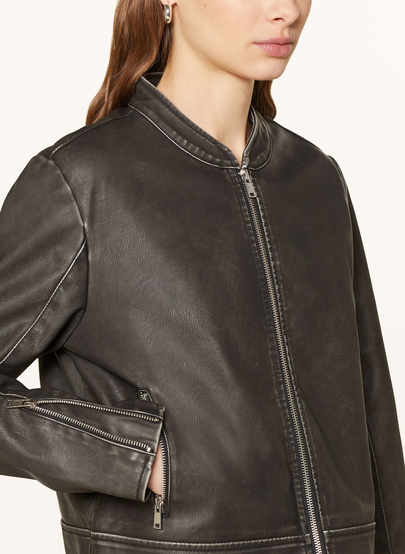 ONLY Jacket in leather look, Color: BLACK (Image 4)