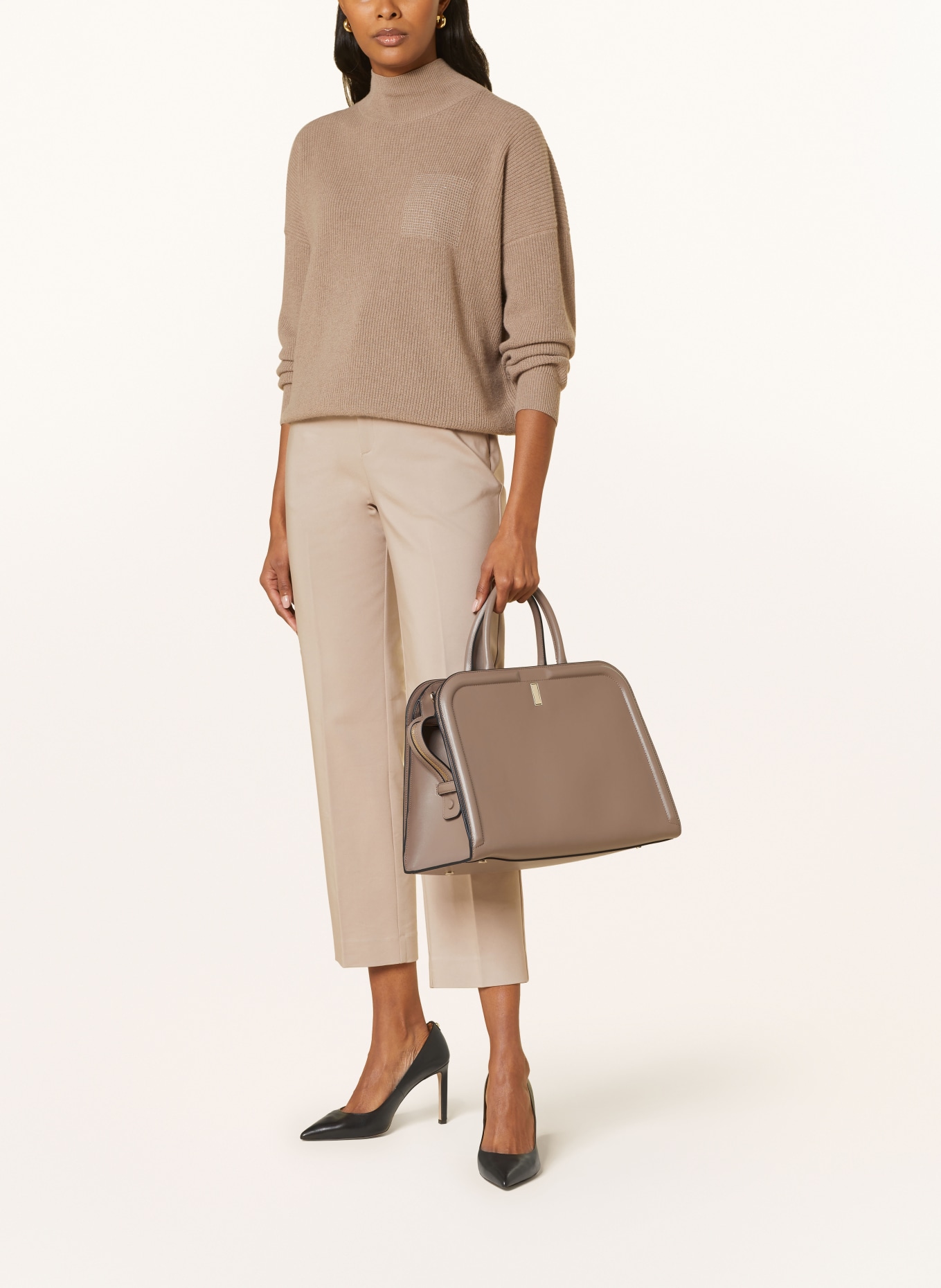 BOSS Handbag ARIELL with pouch, Color: TAUPE (Image 5)