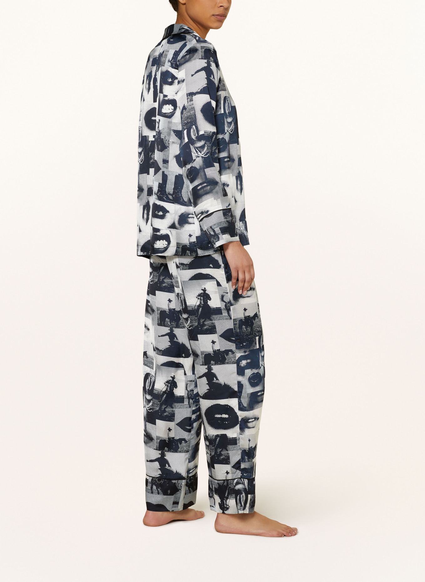HUGO Pajama pants LIPSY, Color: BLACK/ WHITE/ DARK GRAY (Image 4)