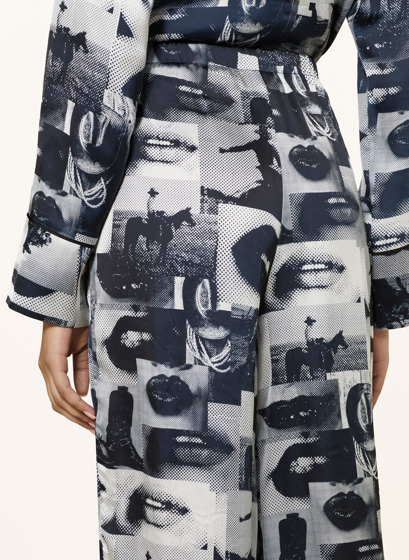 HUGO Pajama pants LIPSY, Color: BLACK/ WHITE/ DARK GRAY (Image 5)