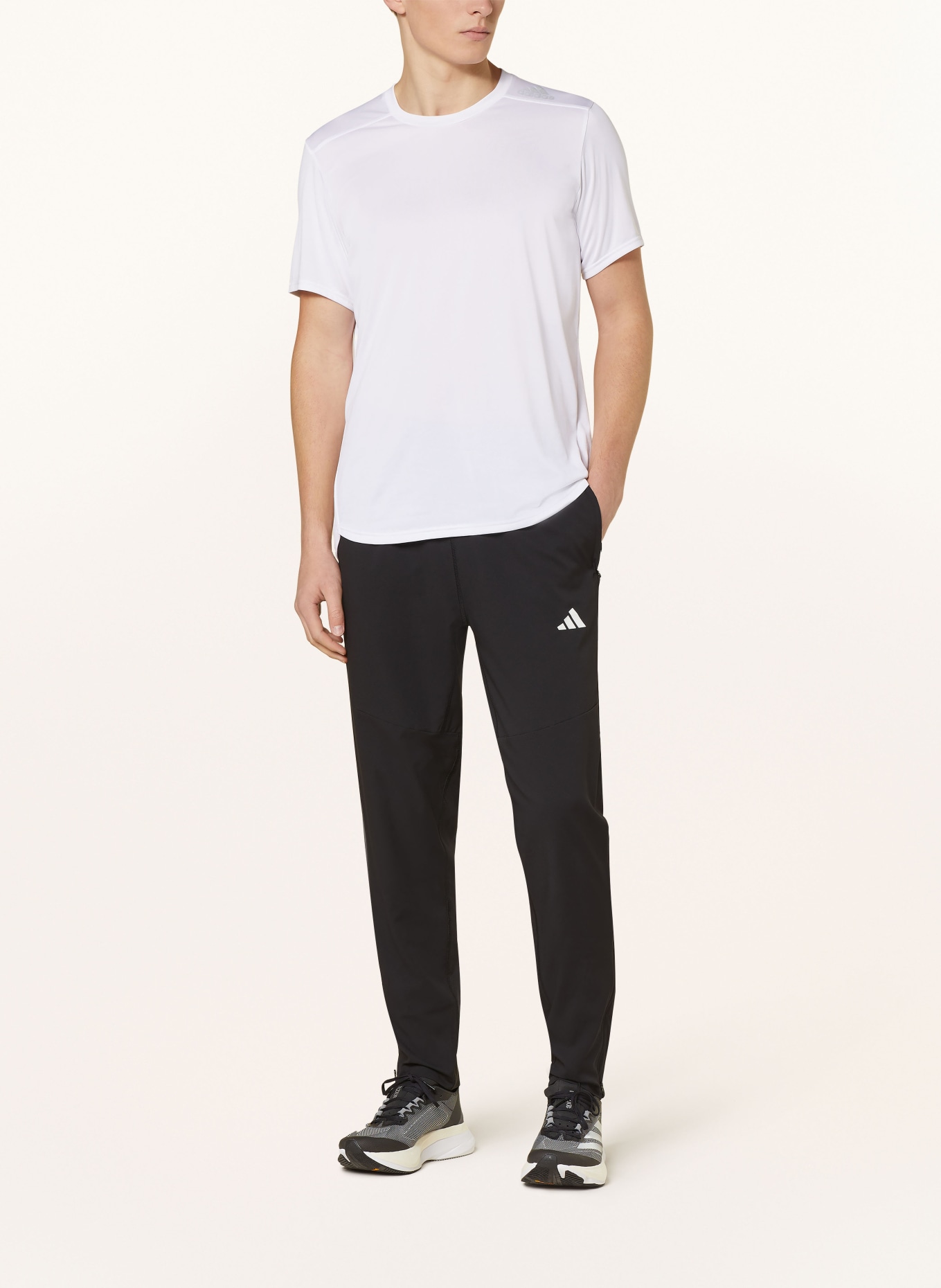 adidas Running pants OWN THE RUN, Color: BLACK/ WHITE (Image 2)