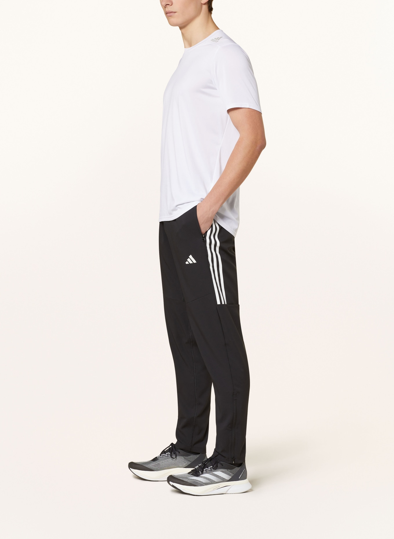 adidas Running pants OWN THE RUN, Color: BLACK/ WHITE (Image 4)