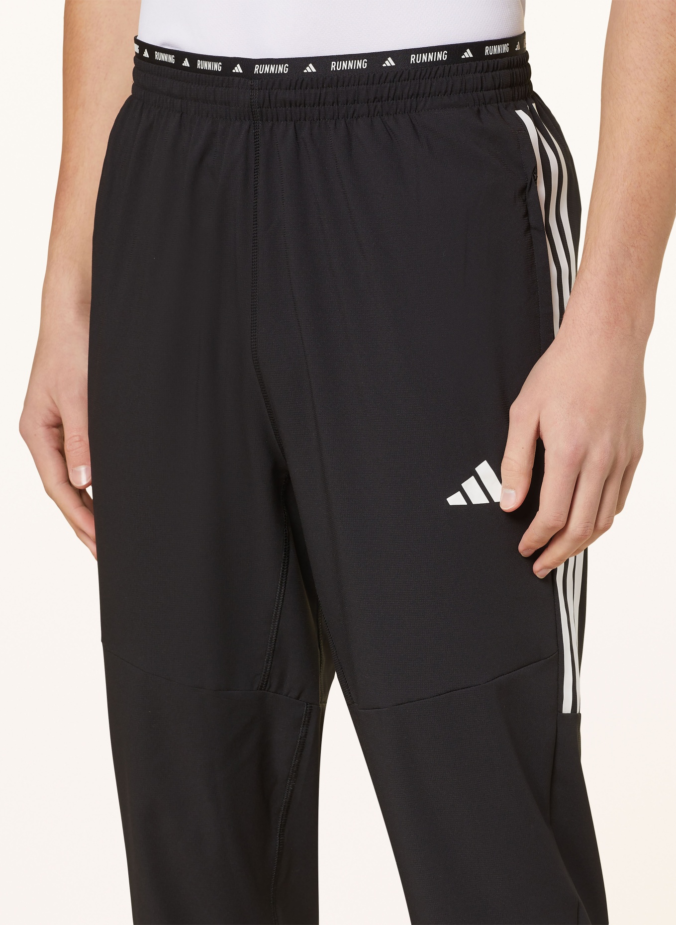 adidas Running pants OWN THE RUN, Color: BLACK/ WHITE (Image 5)