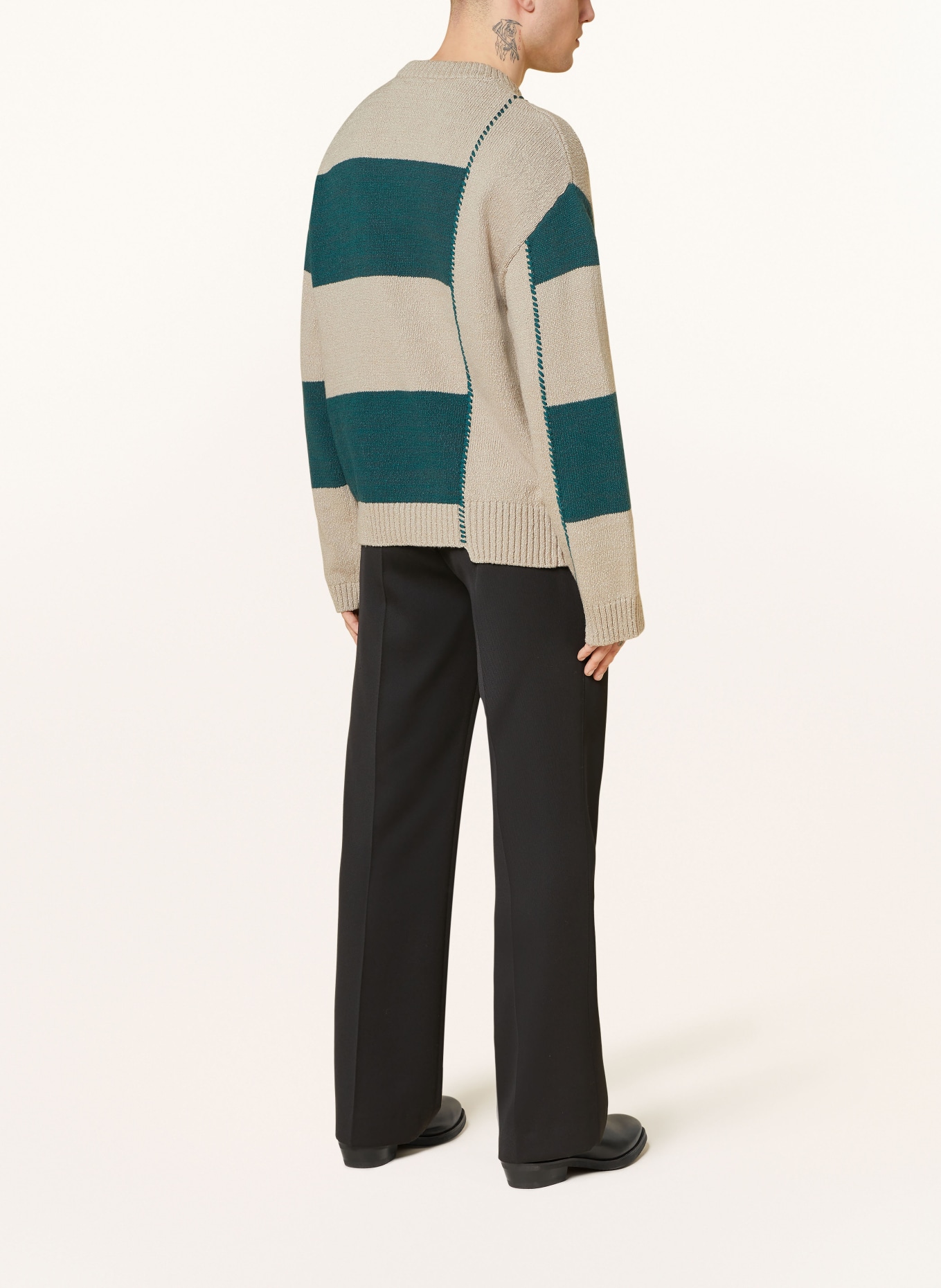 HOLZWEILER Sweater BAHA, Color: BEIGE/ TEAL (Image 3)
