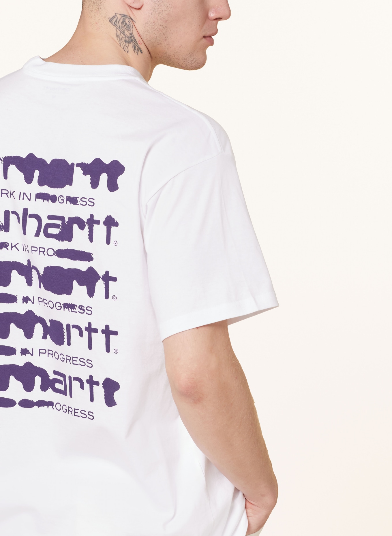 carhartt WIP T-Shirt, Farbe: WEISS/ DUNKELLILA (Bild 4)