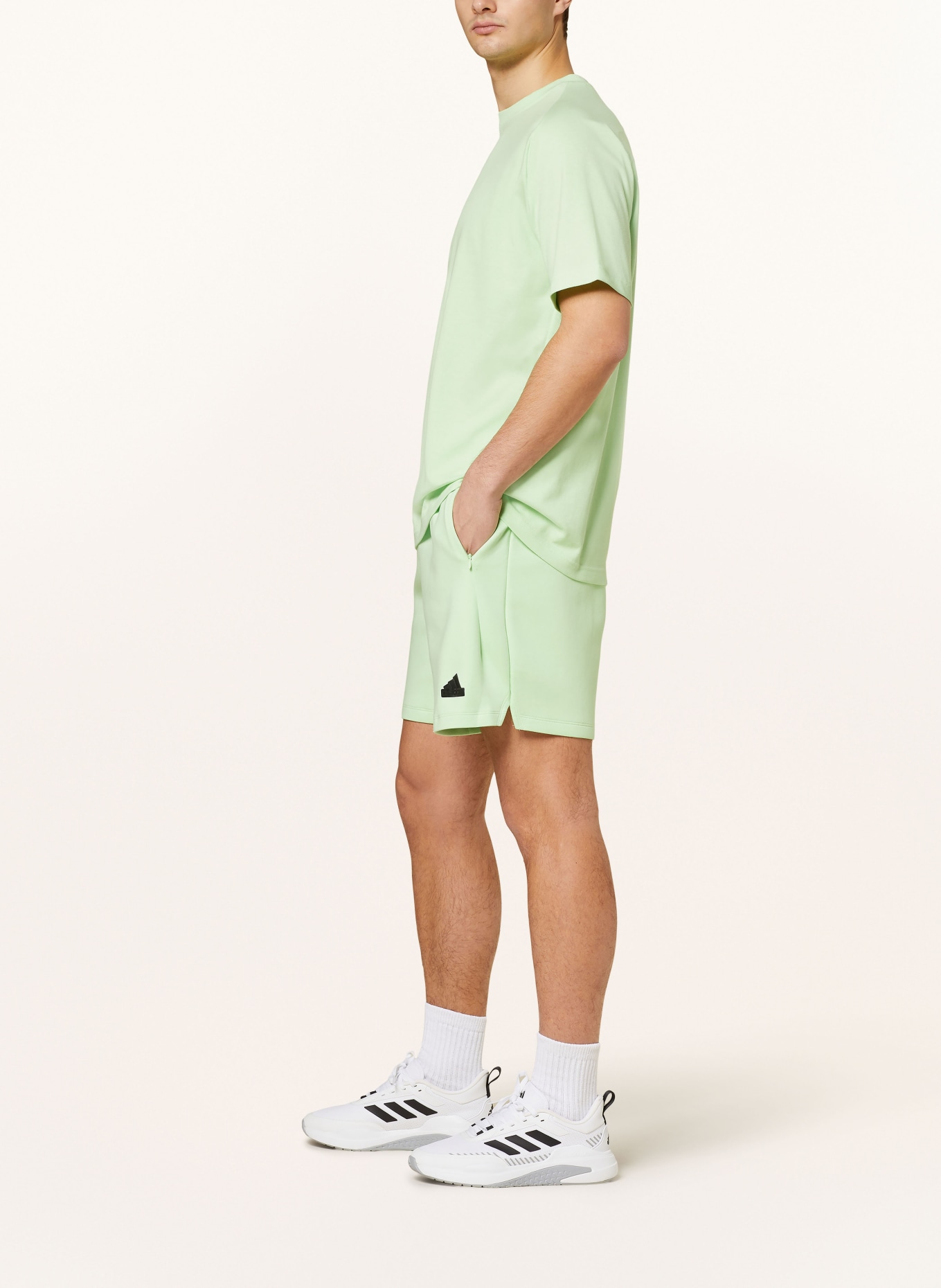 adidas Sweat shorts Z.N.E, Color: LIGHT GREEN (Image 4)