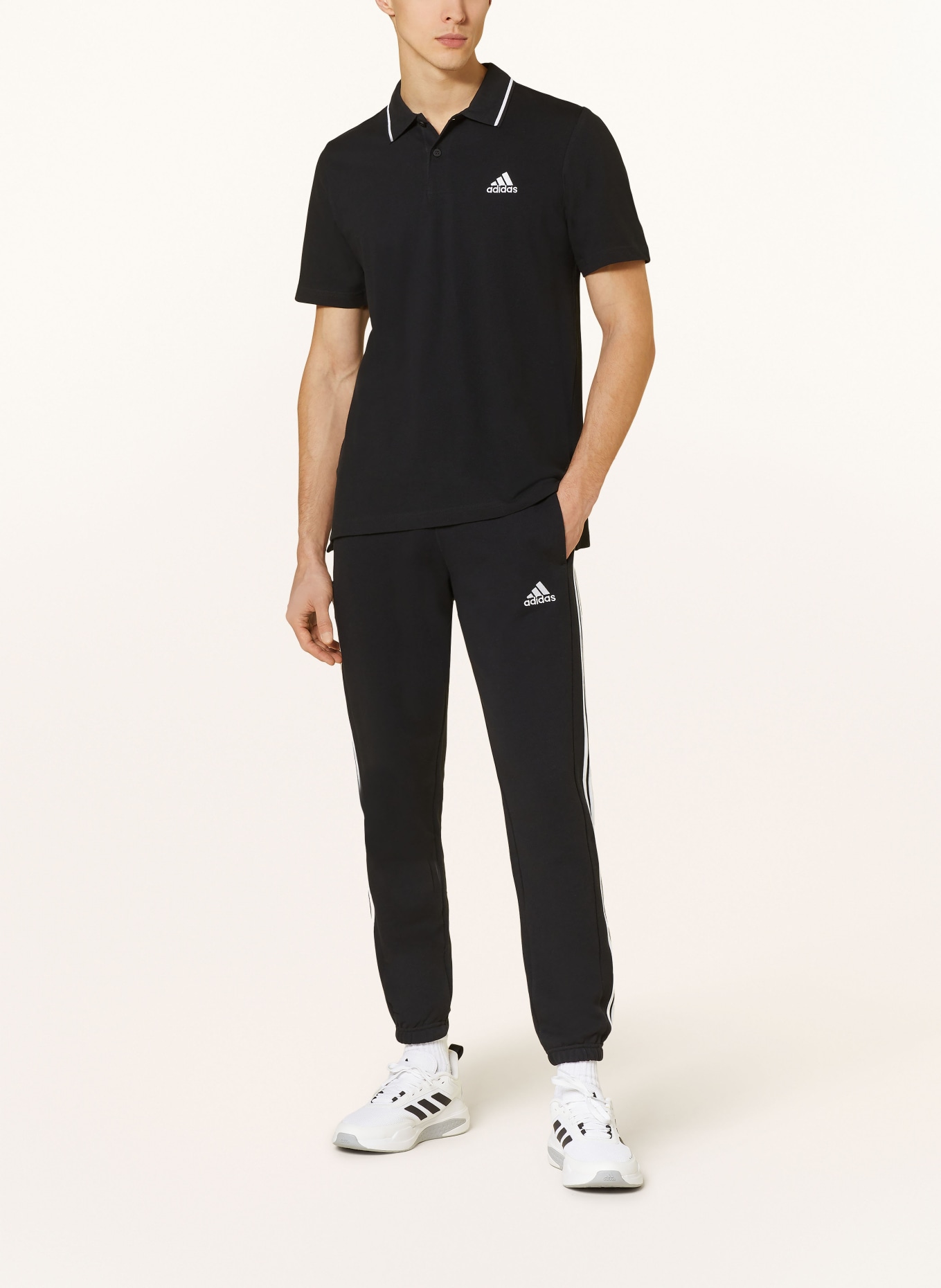 adidas Piqué polo shirt, Color: BLACK/ WHITE (Image 2)