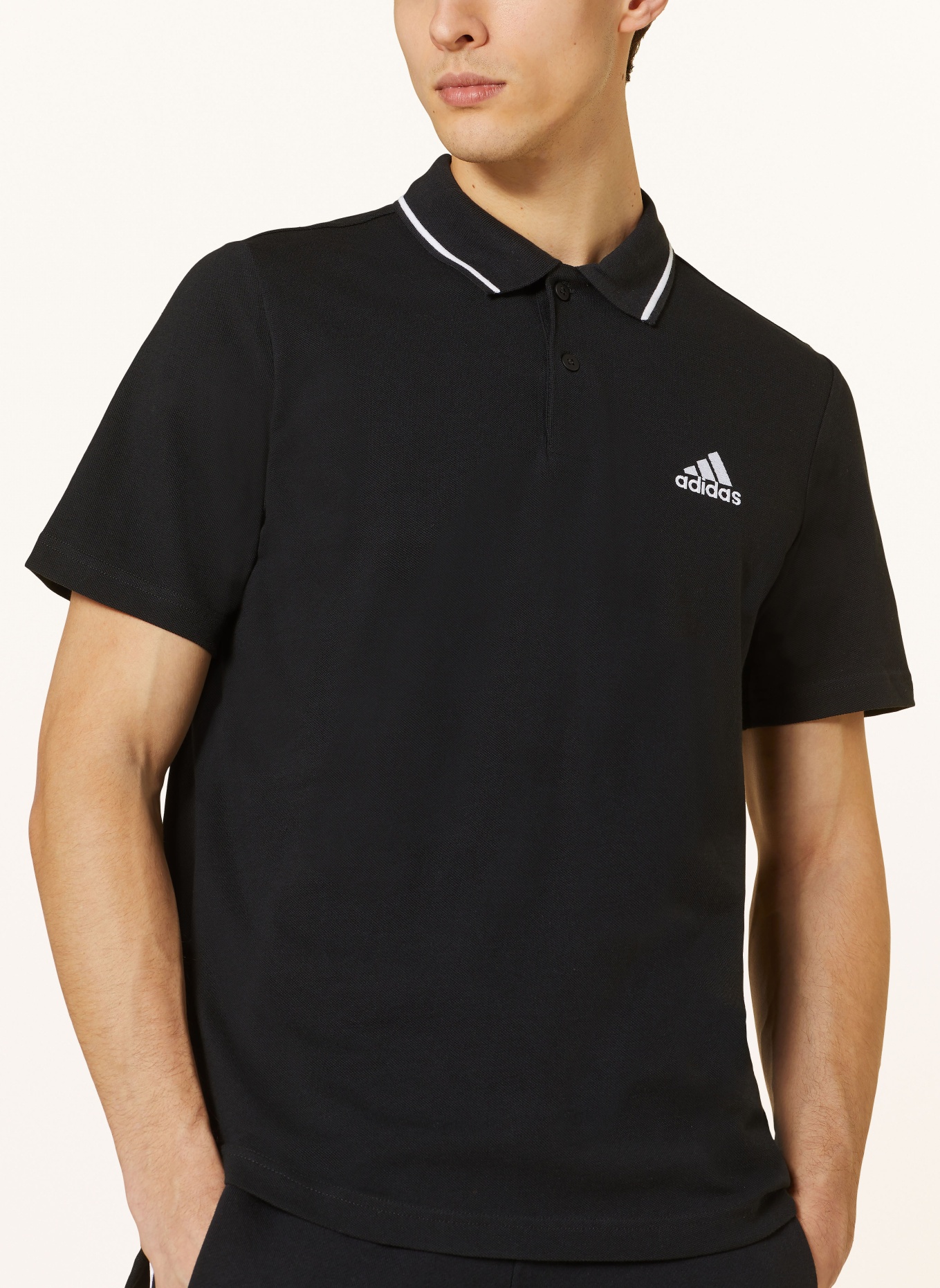 adidas Piqué polo shirt, Color: BLACK/ WHITE (Image 4)