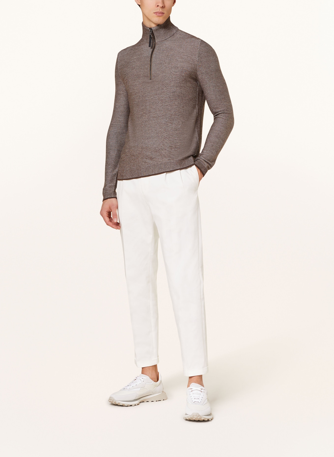 BOGNER Half-zip sweater LIAS, Color: TAUPE (Image 2)