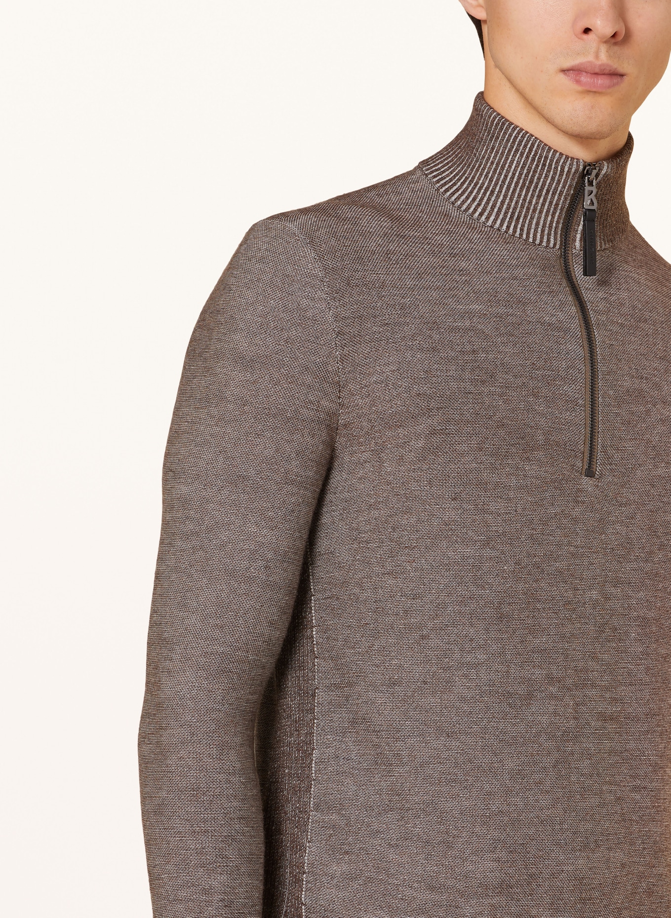 BOGNER Half-zip sweater LIAS, Color: TAUPE (Image 4)
