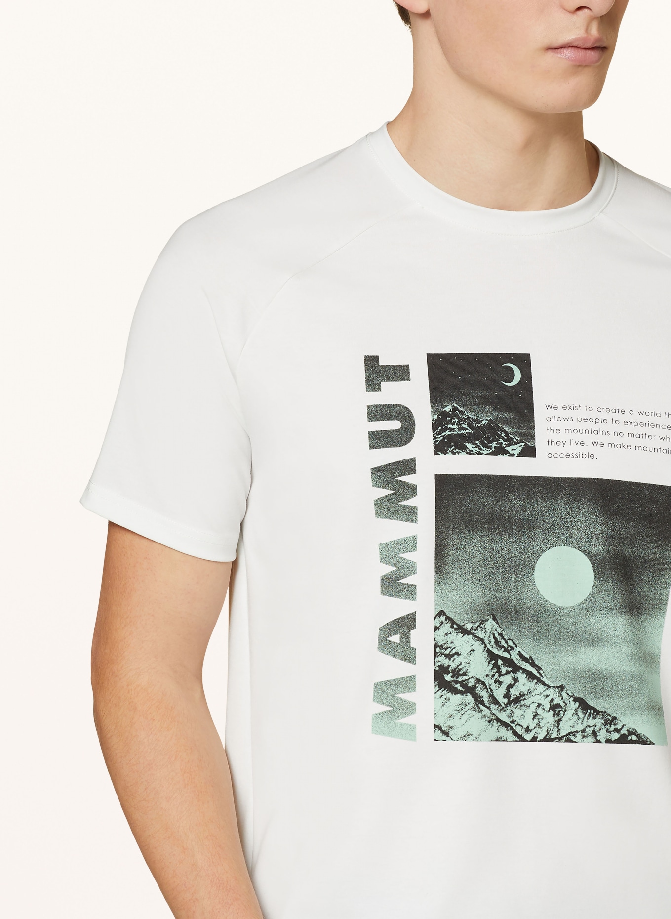 MAMMUT T-shirt MOUNTAIN DAY AND NIGHT, Kolor: BIAŁY/ MIĘTOWY/ CZARNY (Obrazek 4)