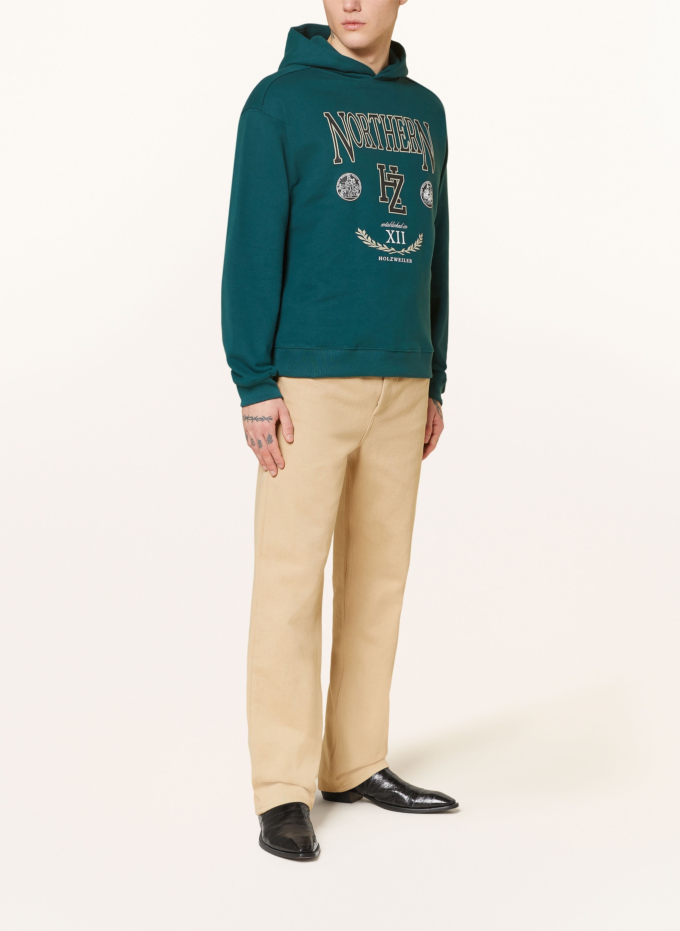 HOLZWEILER Bluza z kapturem COOPER, Kolor: PETROL (Obrazek 2)